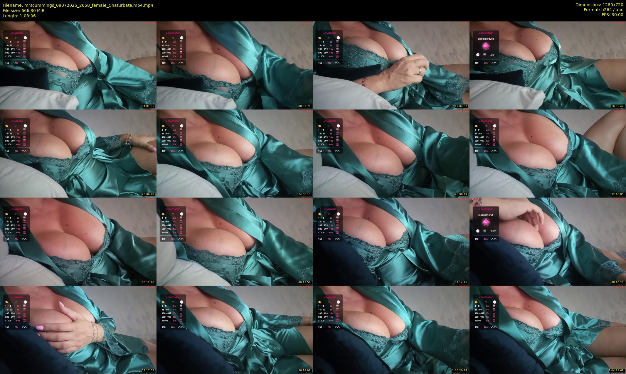 mrscummings — 69 minute Chaturbate female cam show recording, 720p, Jul 9, 2025