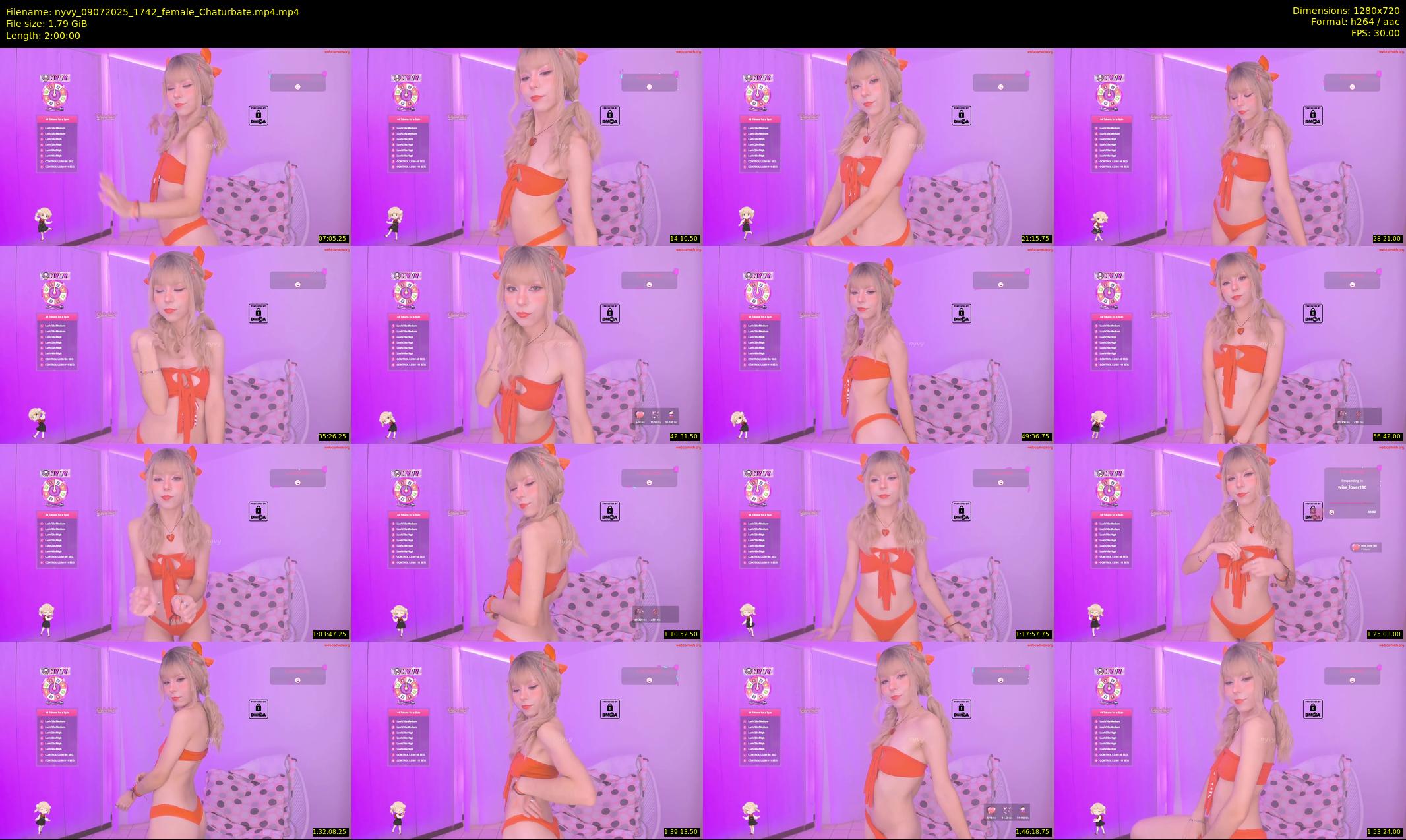 nyvy — 120 minute Chaturbate female cam show recording, 720p, Jul 9, 2025