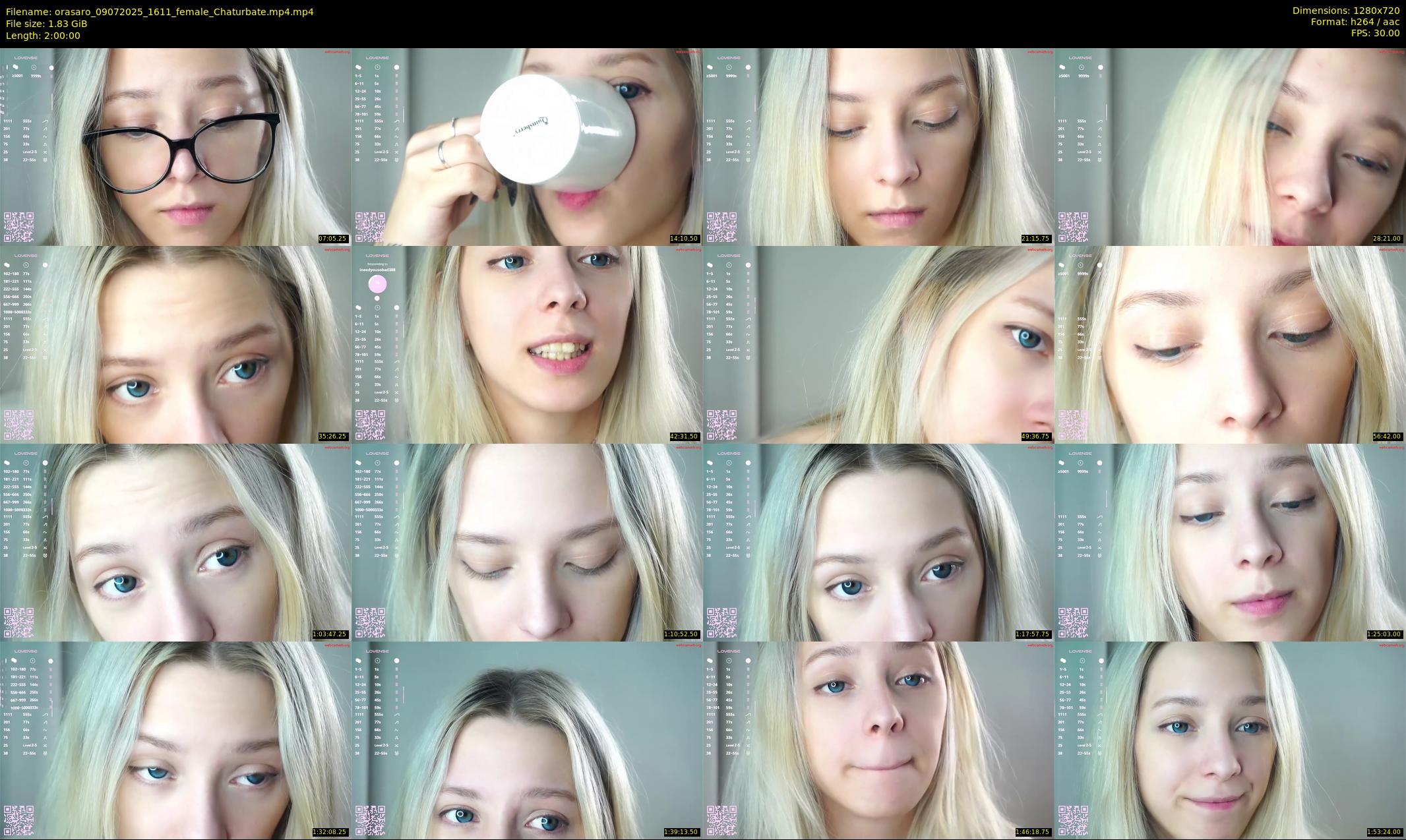 orasaro — 120 minute Chaturbate female cam show recording, 720p, Jul 9, 2025