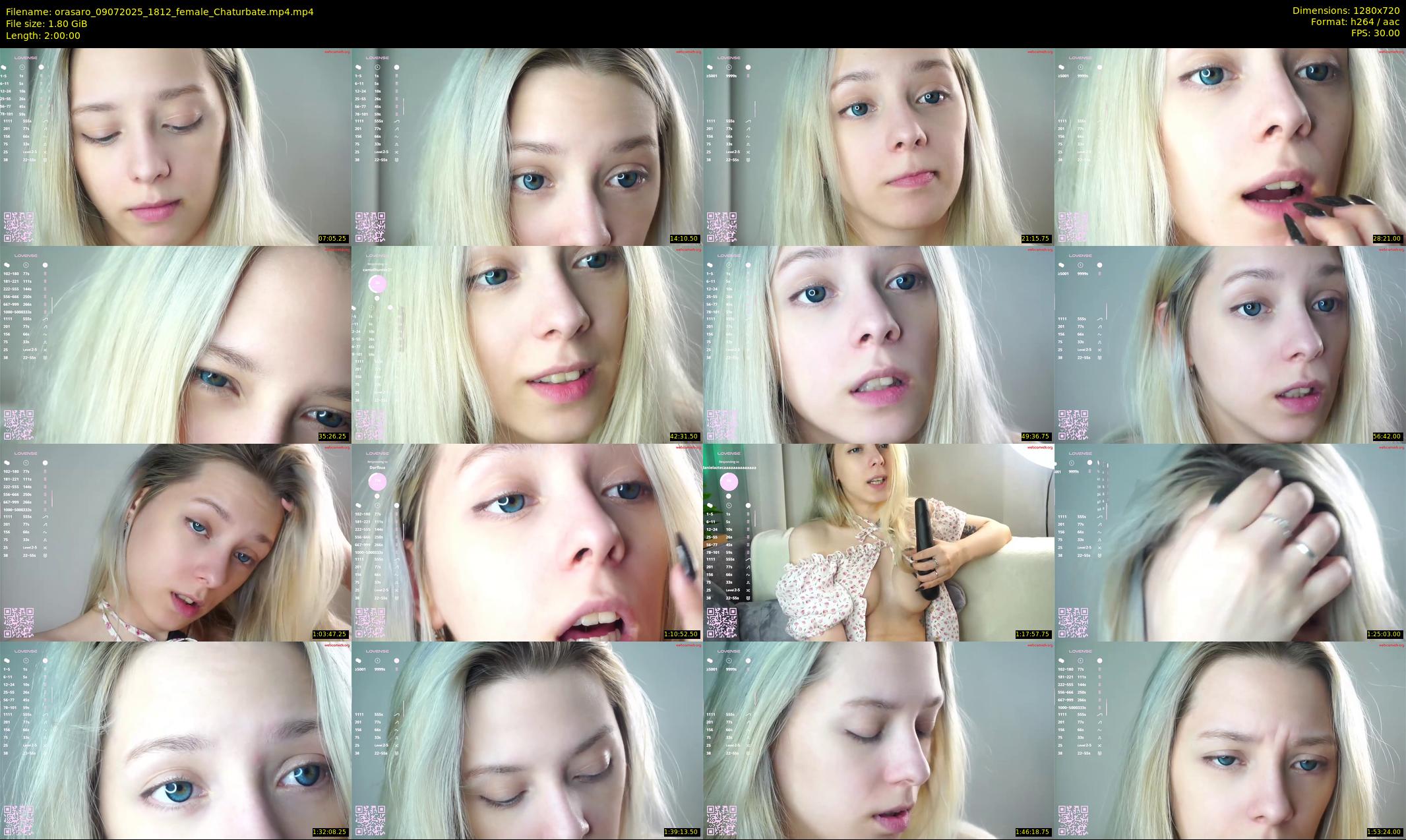 orasaro — 120 minute Chaturbate female cam show recording, 720p, Jul 9, 2025