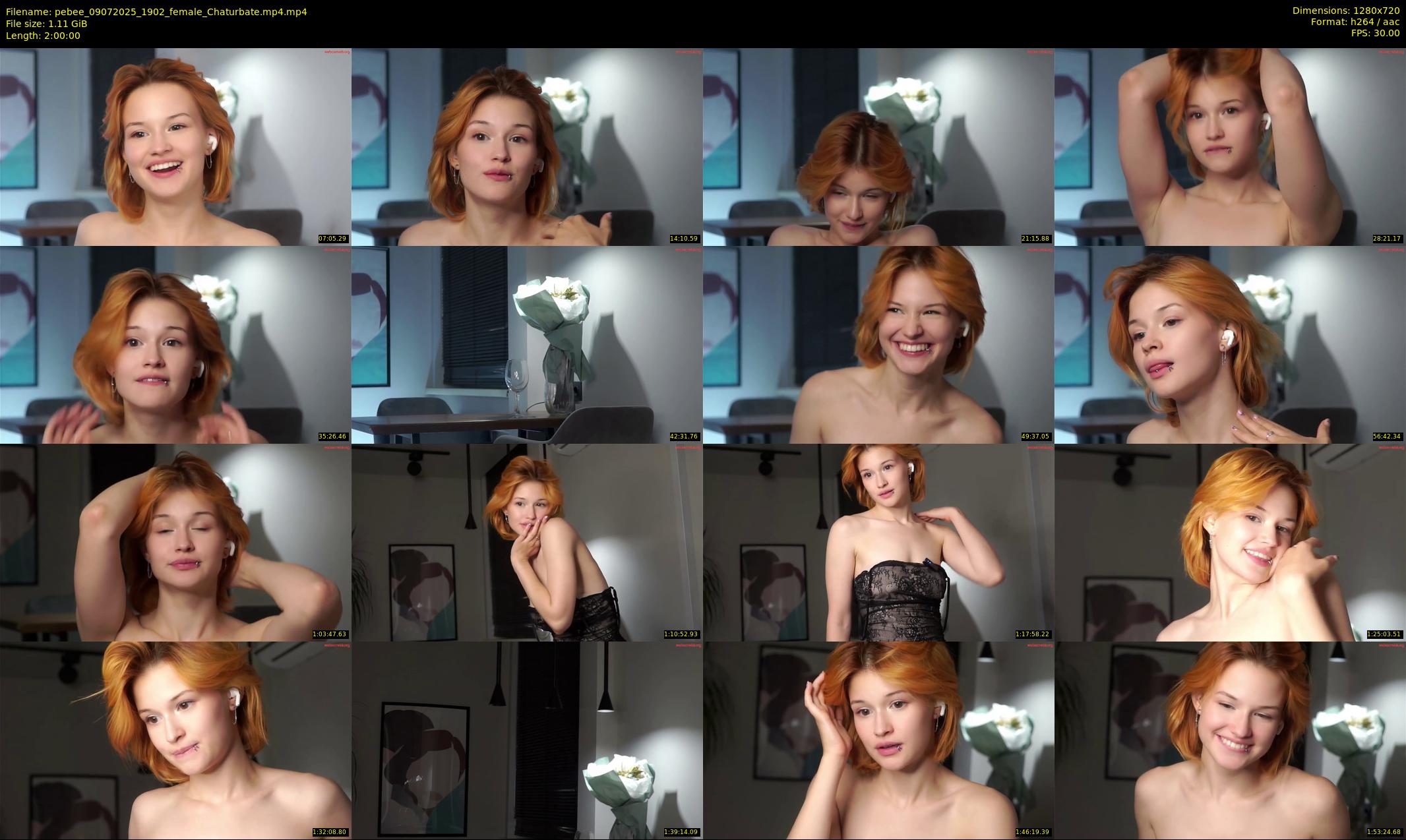 pebee — 120 minute Chaturbate female cam show recording, 720p, Jul 9, 2025