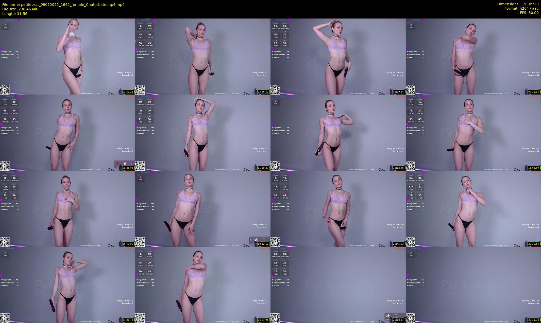 petitebrat — 32 minute Chaturbate female cam show recording, 720p, Jul 9, 2025