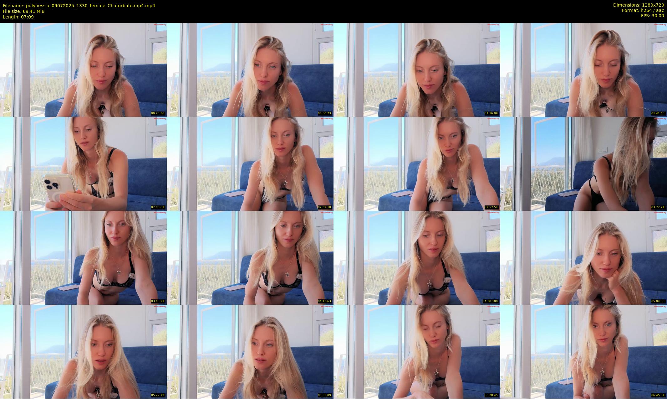 polynessia — 8 minute Chaturbate female cam show recording, 720p, Jul 9, 2025