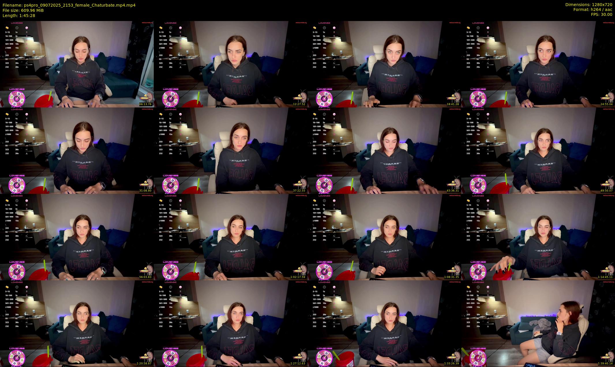 ps4pro — 106 minute Chaturbate female cam show recording, 720p, Jul 9, 2025