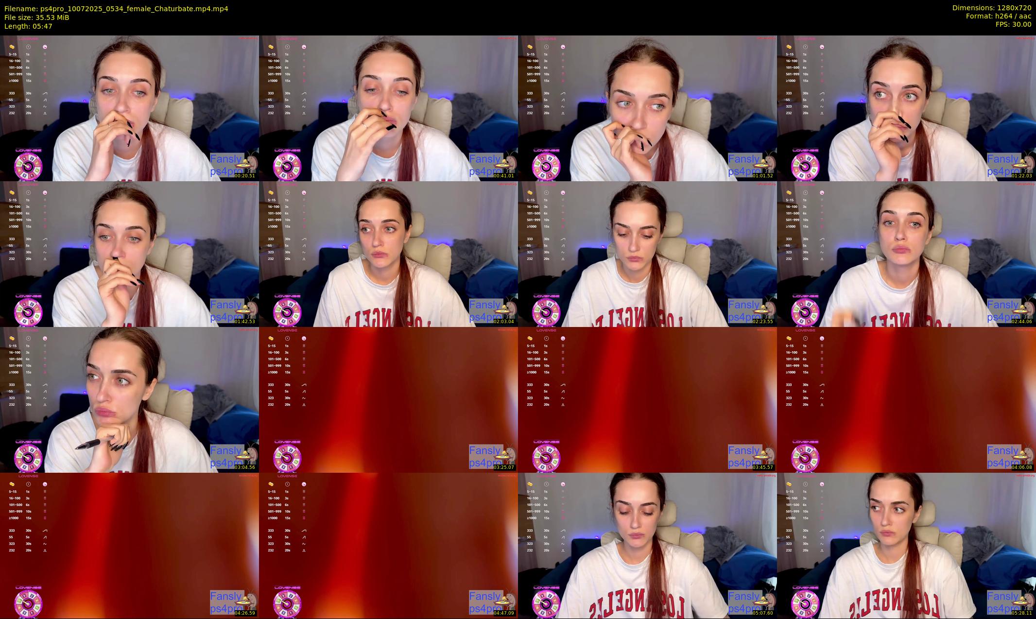 ps4pro — 6 minute Chaturbate female cam show recording, 720p, Jul 10, 2025