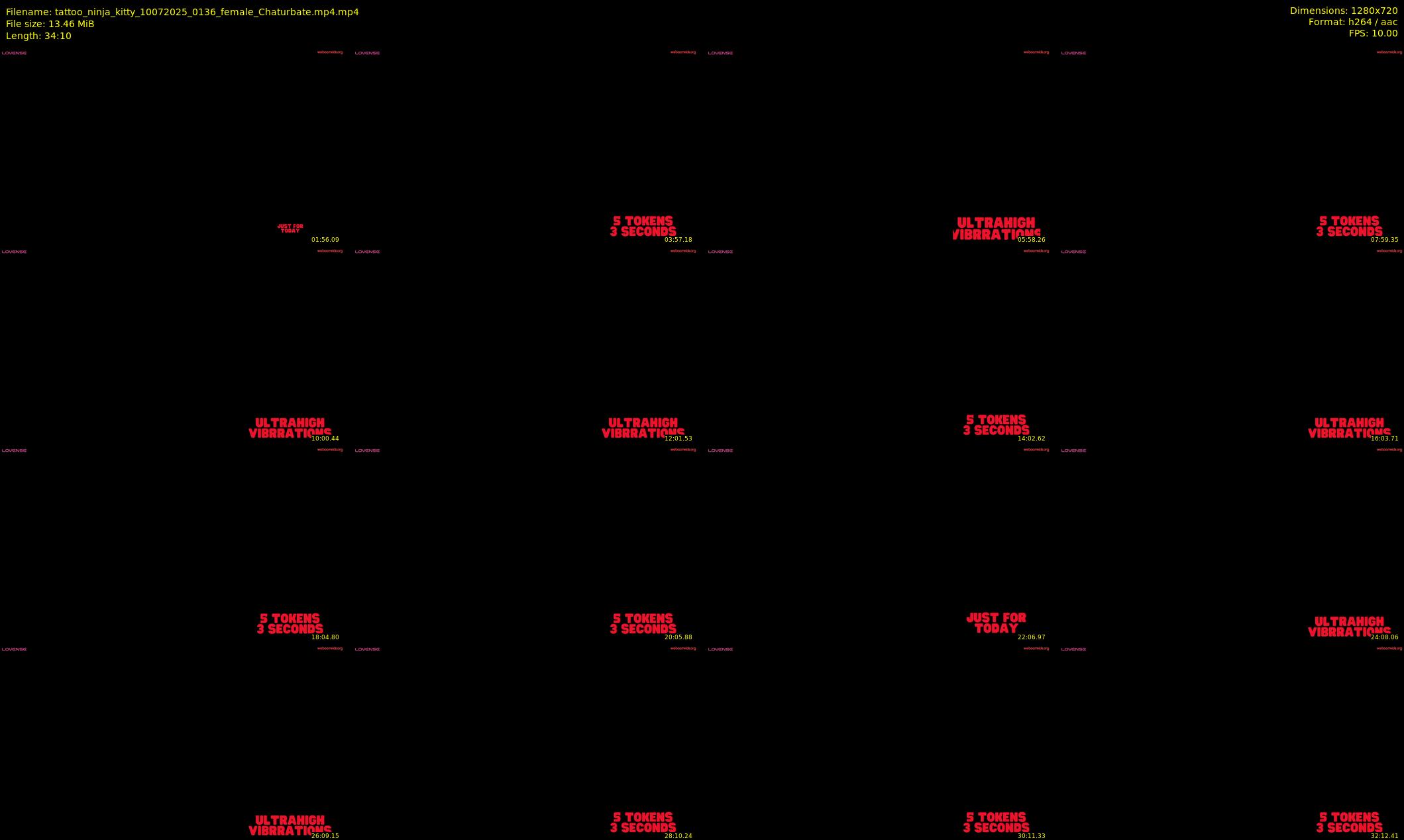 tattoo_ninja_kitty — 35 minute Chaturbate female cam show recording, 720p, Jul 10, 2025