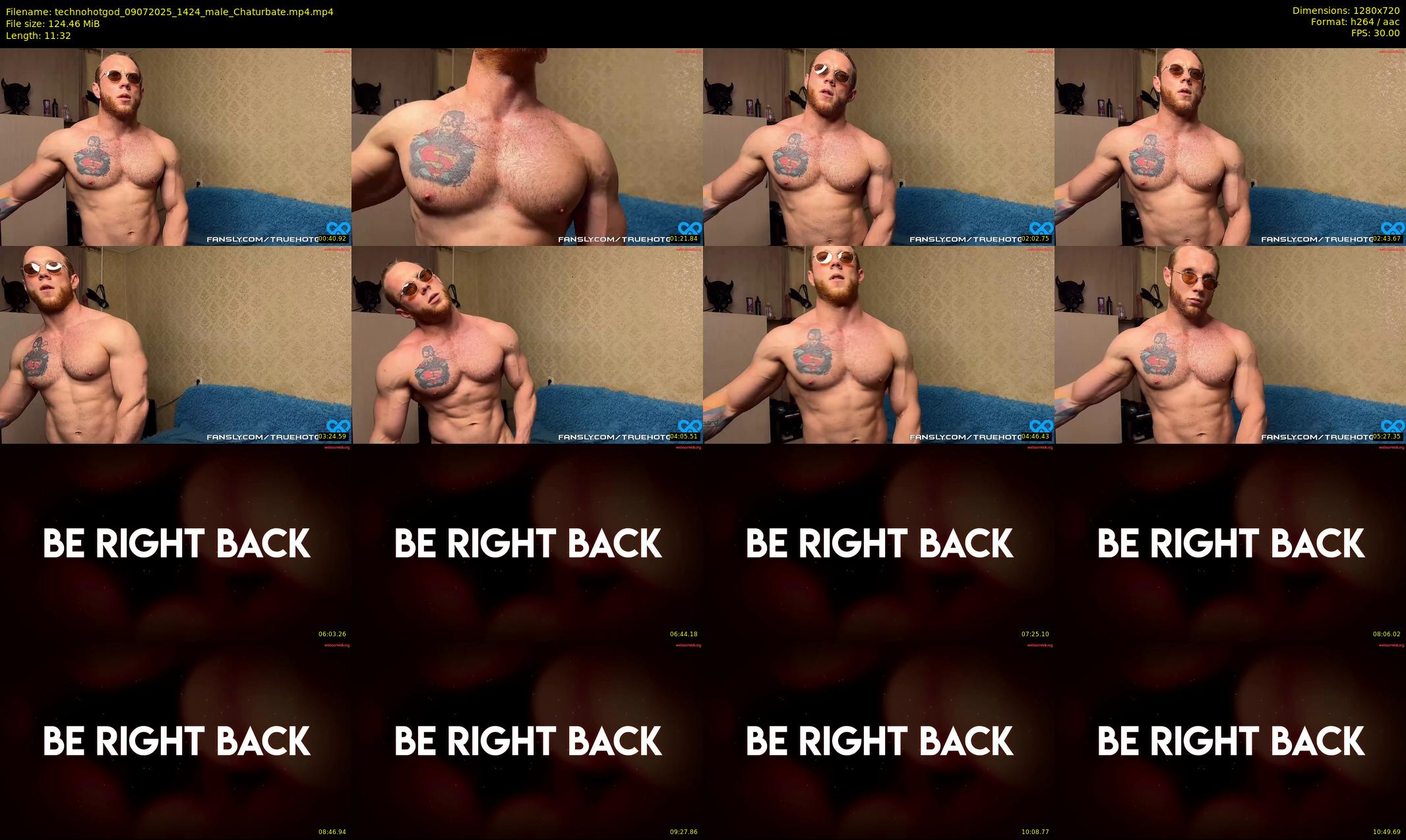 technohotgod — 12 minute Chaturbate male cam show recording, 720p, Jul 9, 2025