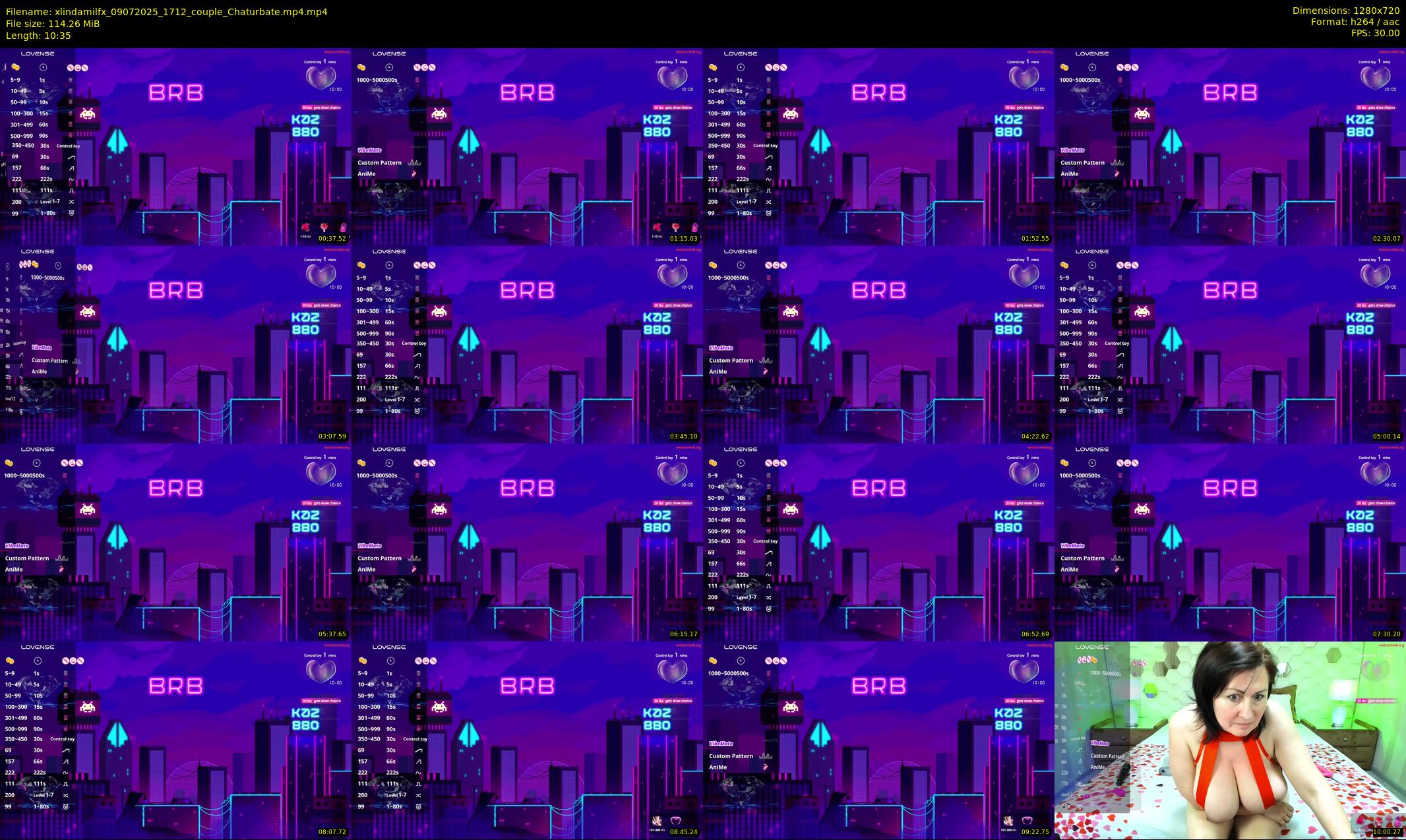 xlindamilfx — 11 minute Chaturbate female cam show recording, 720p, Jul 9, 2025