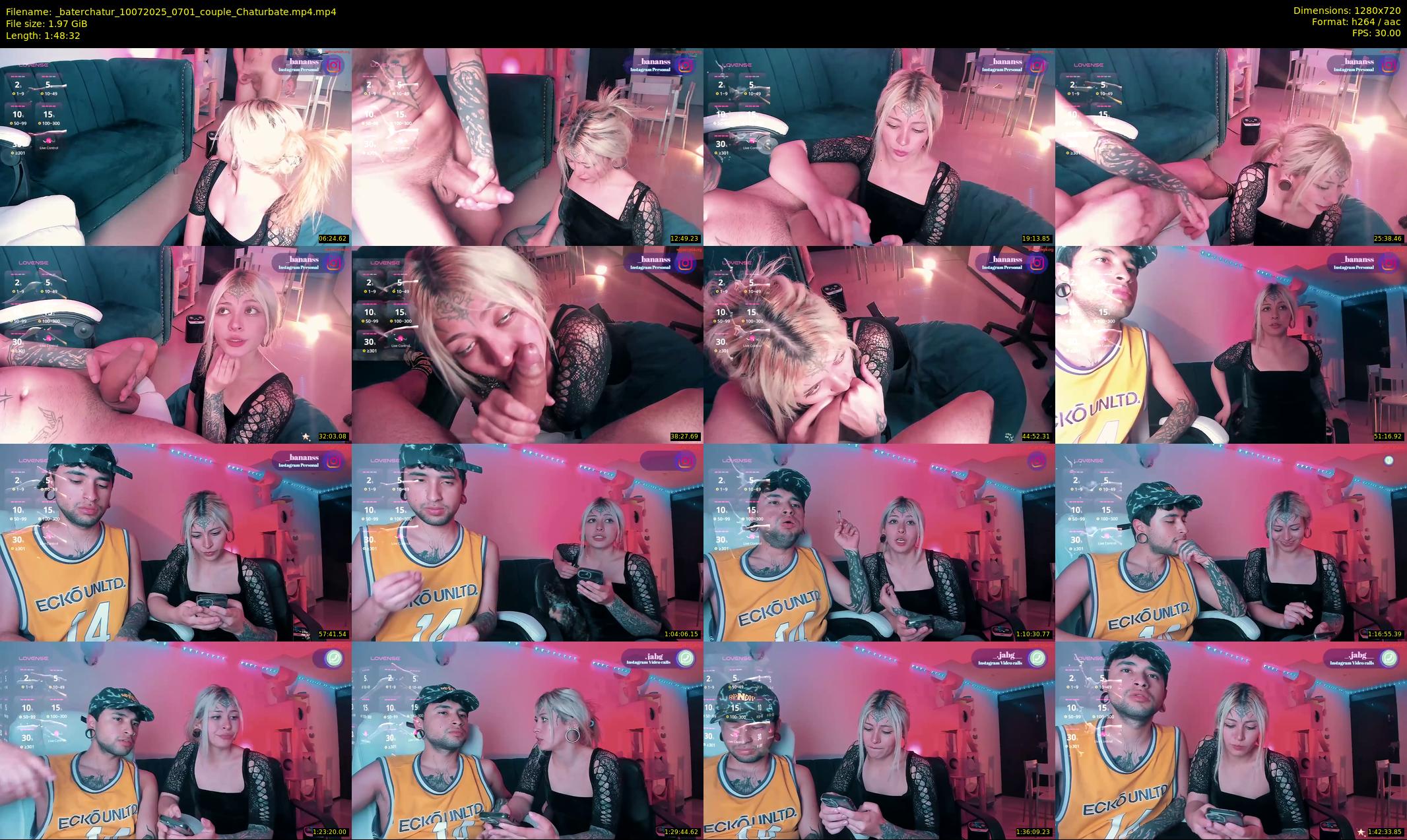 _baterchatur — 109 minute Chaturbate couple cam show recording, 720p, Jul 10, 2025