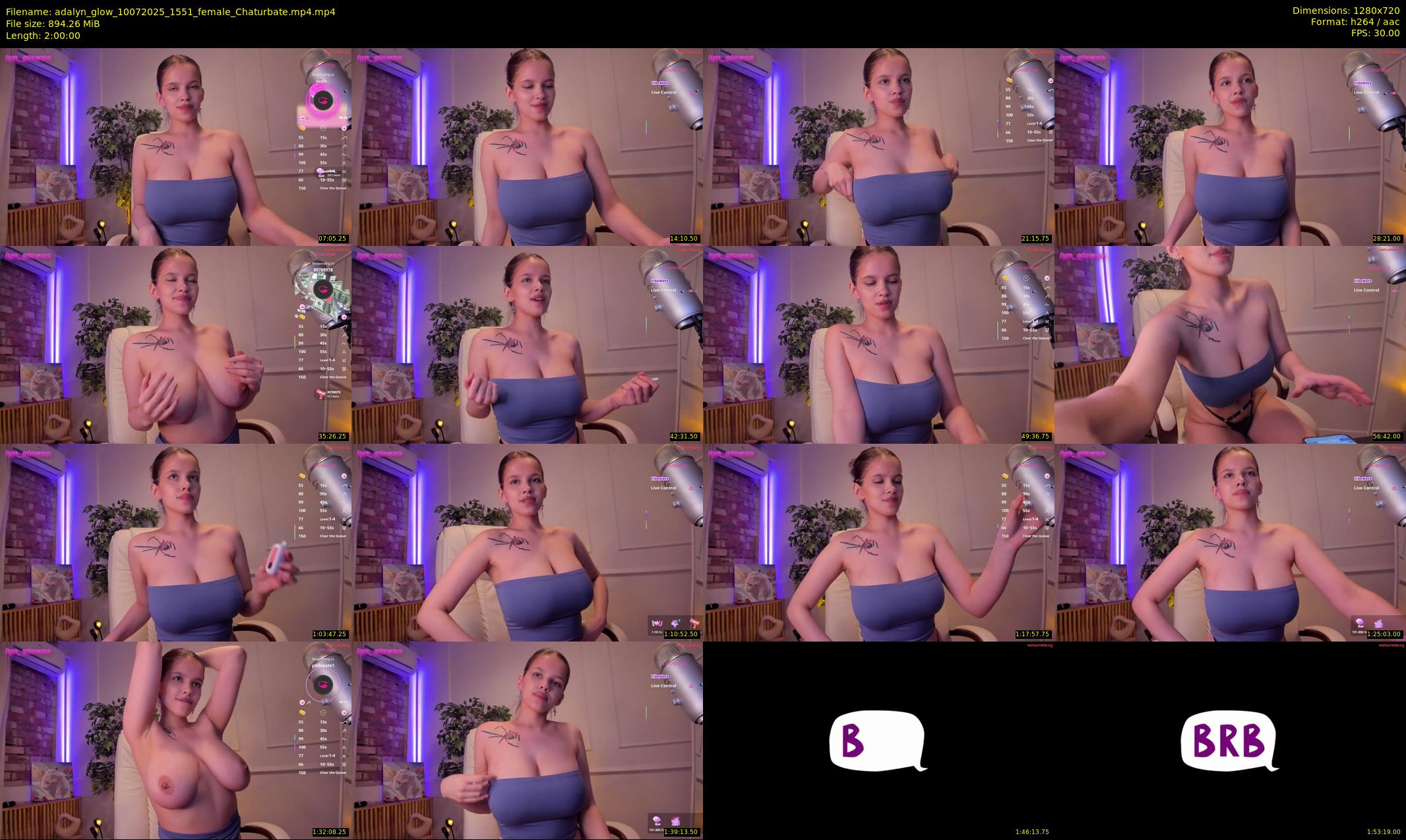 adalyn_glow — 120 minute Chaturbate female cam show recording, 720p, Jul 10, 2025
