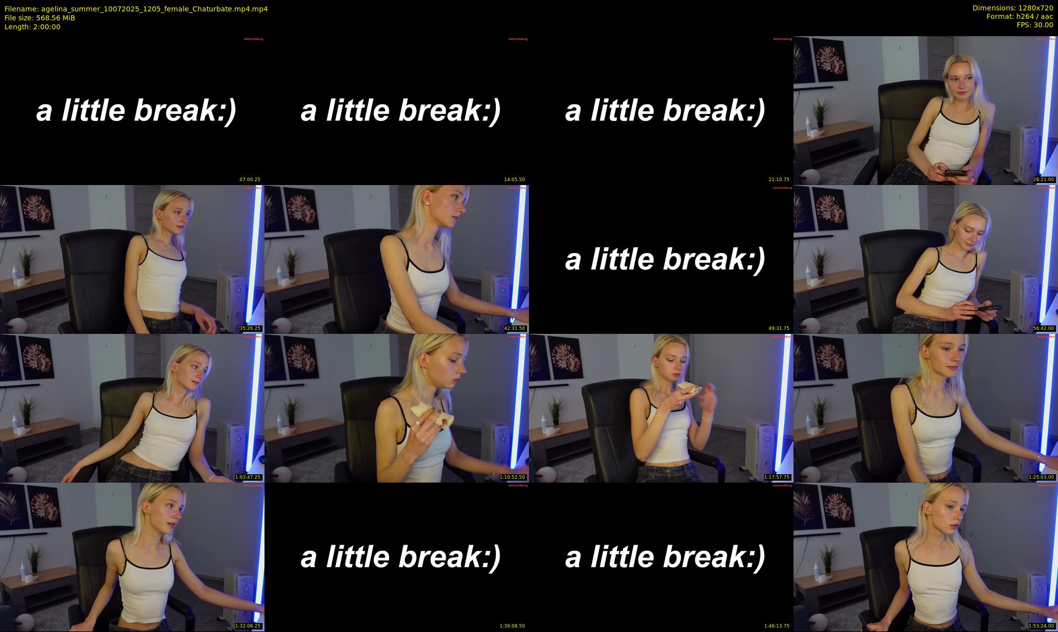 agelina_summer — 120 minute Chaturbate female cam show recording, 720p, Jul 10, 2025