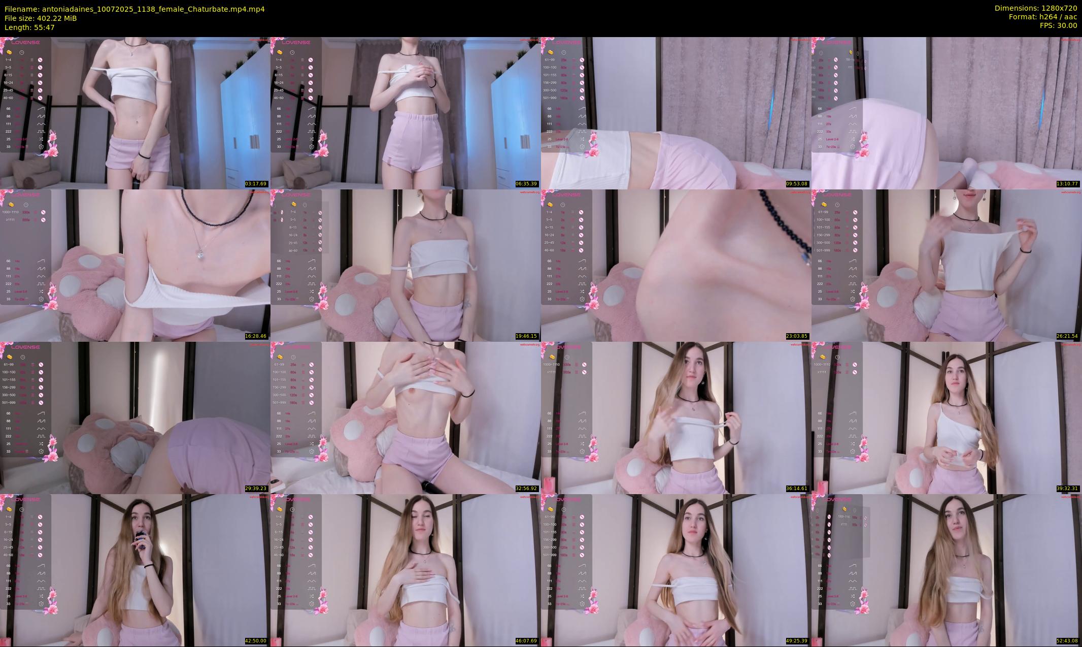 antoniadaines — 56 minute Chaturbate female cam show recording, 720p, Jul 10, 2025