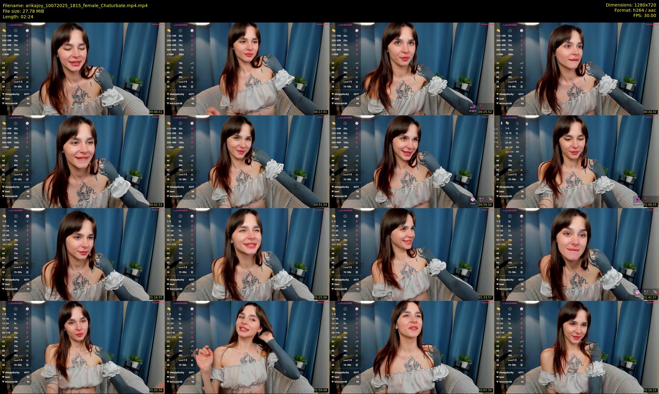 arikajoy — 3 minute Chaturbate female cam show recording, 720p, Jul 10, 2025