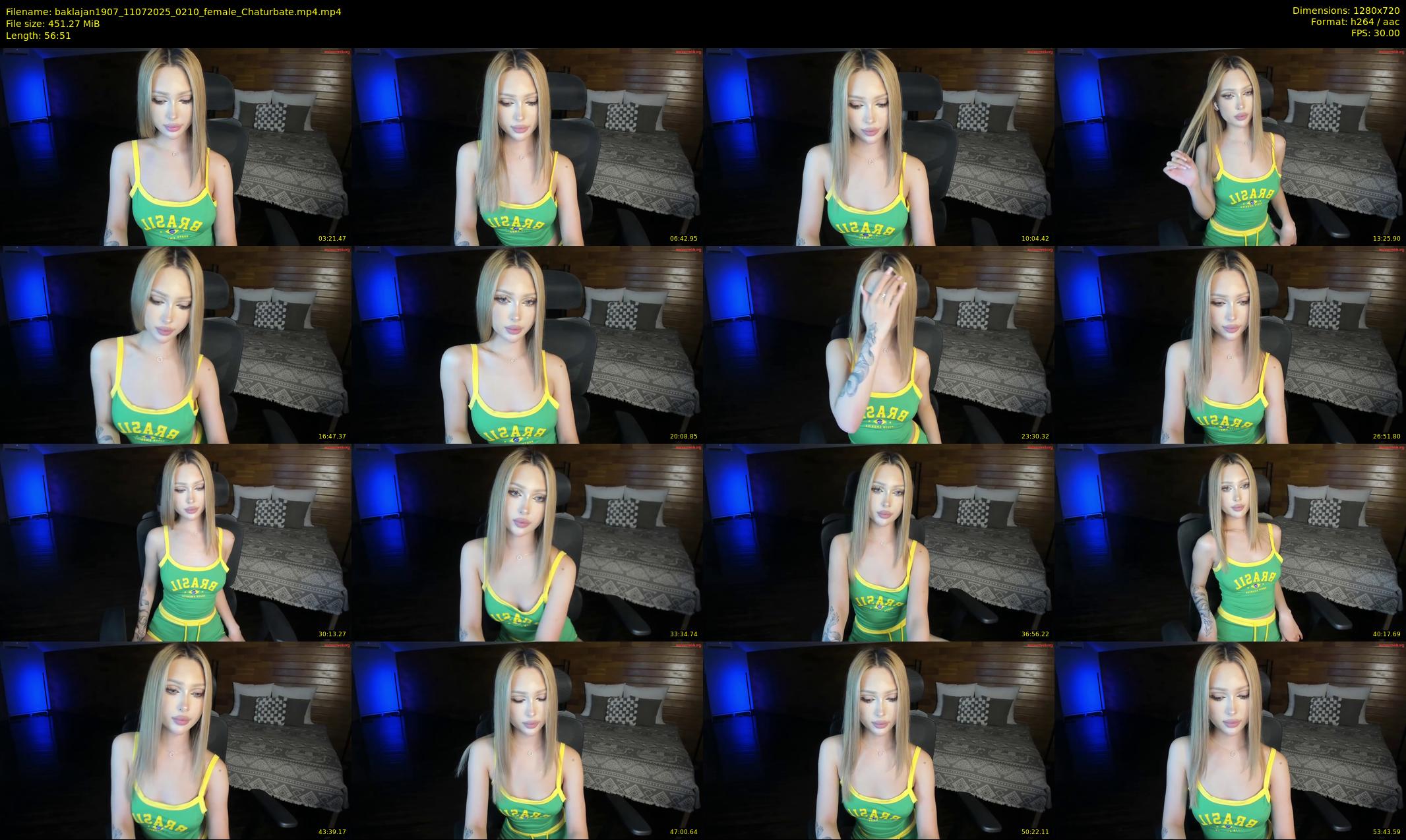 baklajan1907 — 57 minute Chaturbate female cam show recording, 720p, Jul 11, 2025