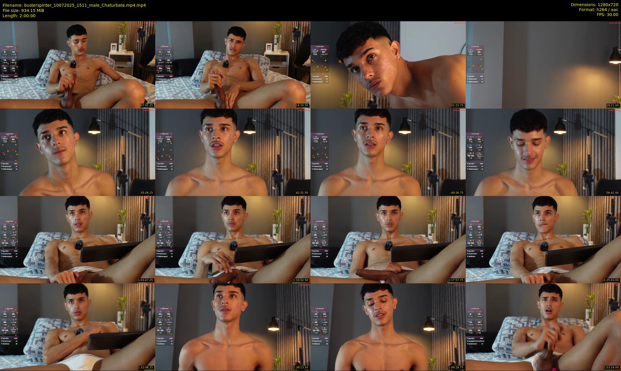 busterspinter — 120 minute Chaturbate male cam show recording, 720p, Jul 10, 2025