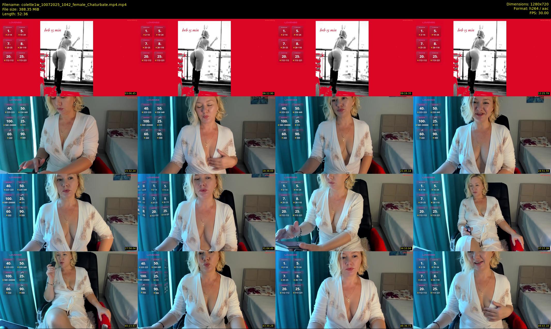 colette1w — 53 minute Chaturbate female cam show recording, 720p, Jul 10, 2025