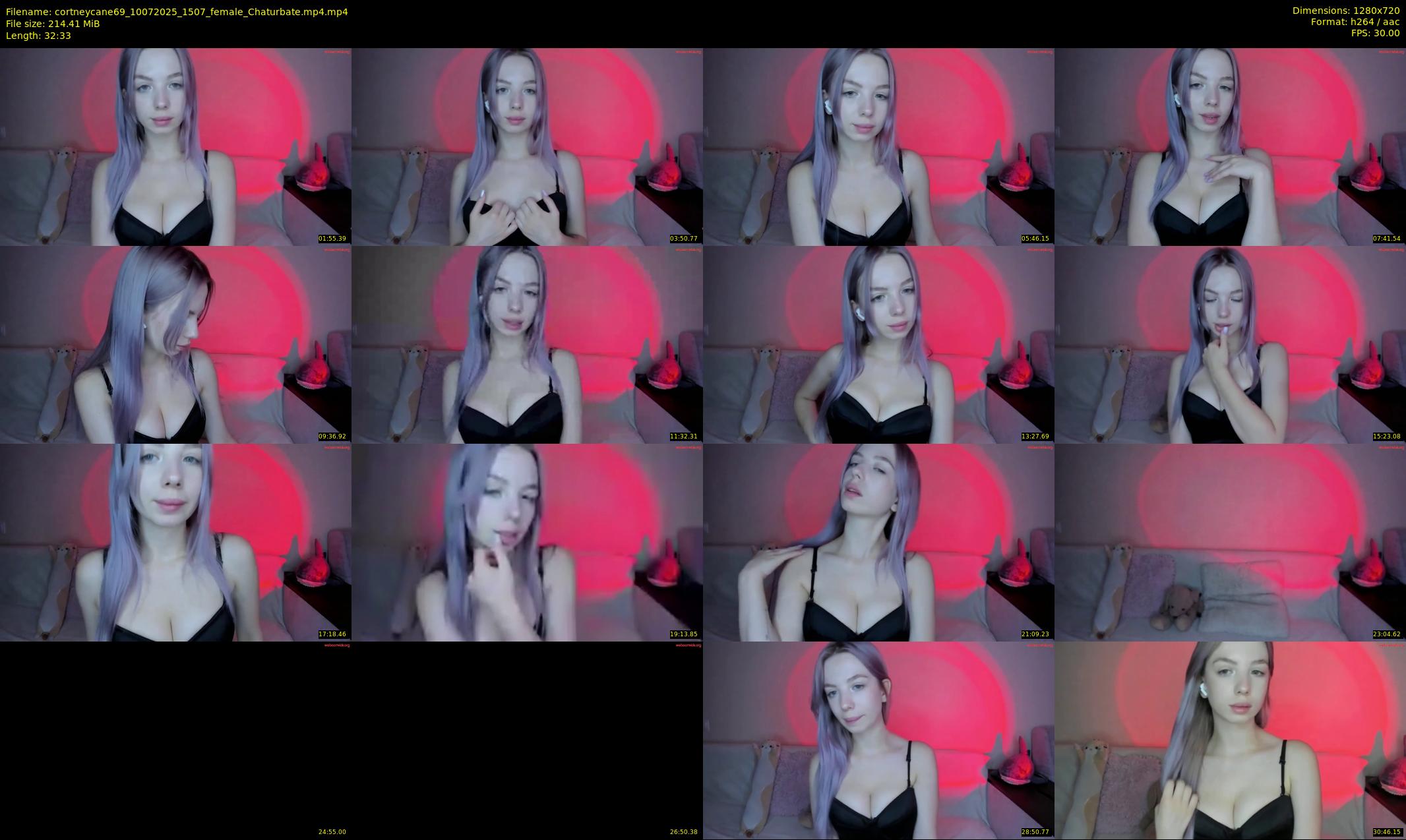 cortneycane69 — 33 minute Chaturbate female cam show recording, 720p, Jul 10, 2025