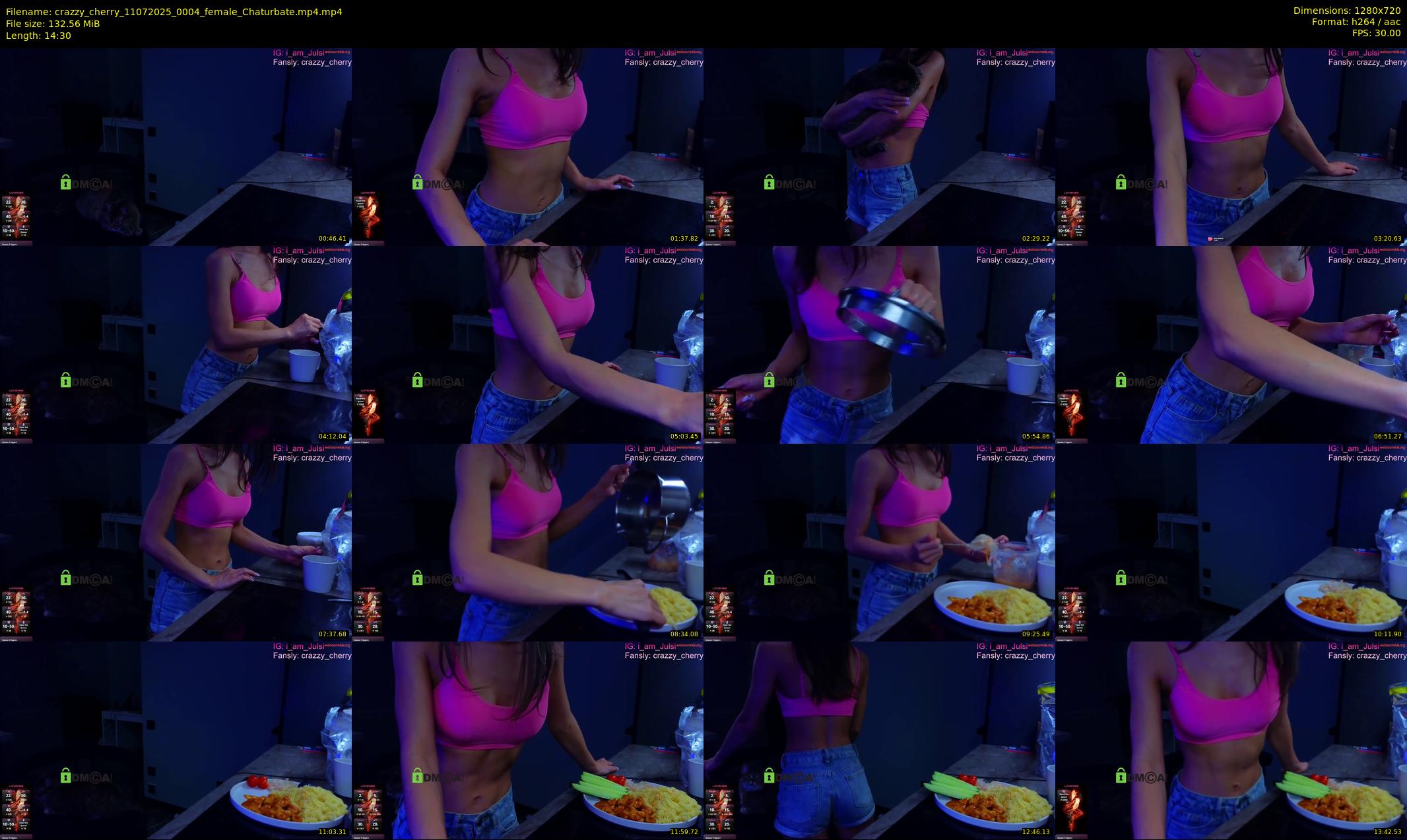 crazzy_cherry — 15 minute Chaturbate female cam show recording, 720p, Jul 11, 2025