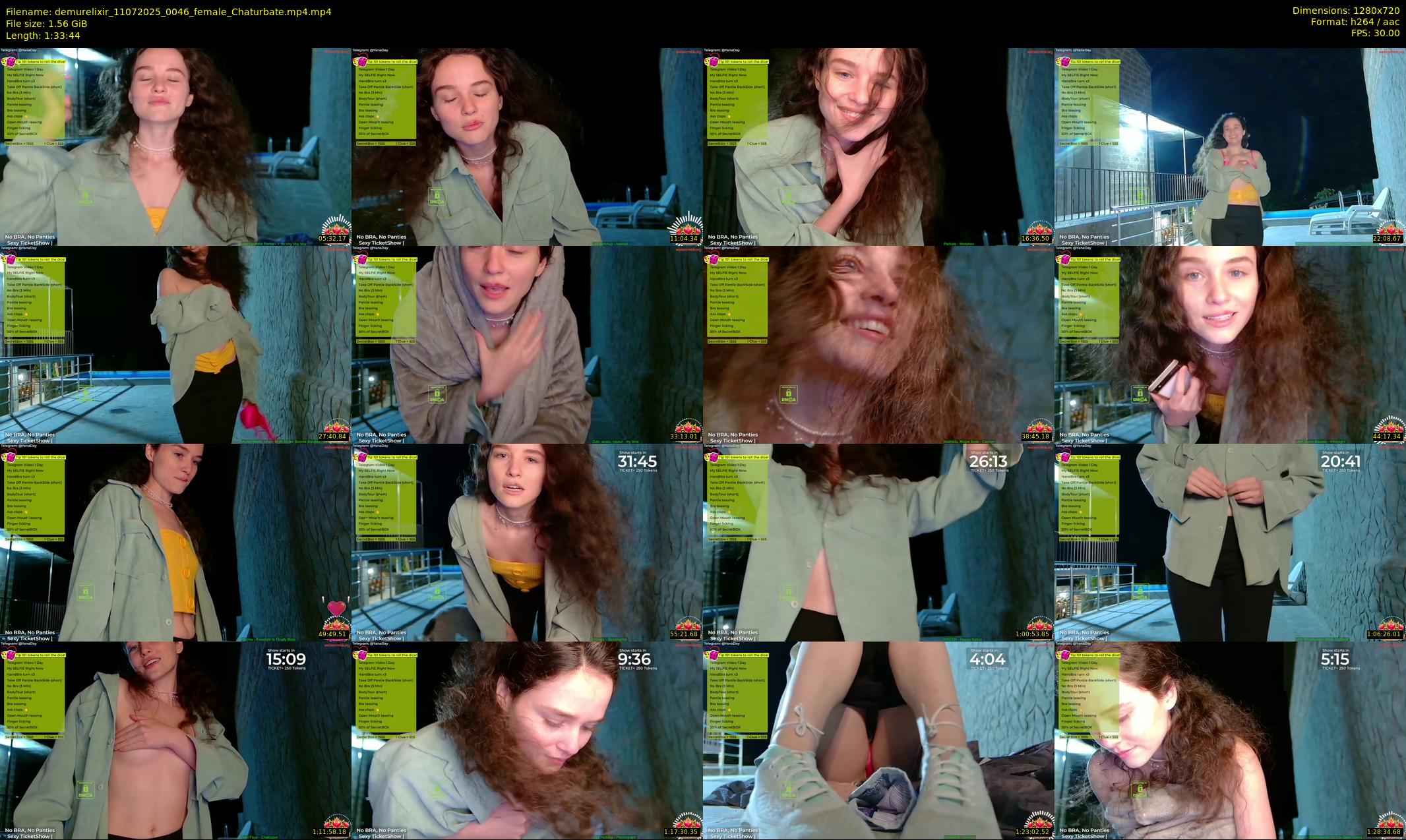 demurelixir — 94 minute Chaturbate female cam show recording, 720p, Jul 11, 2025