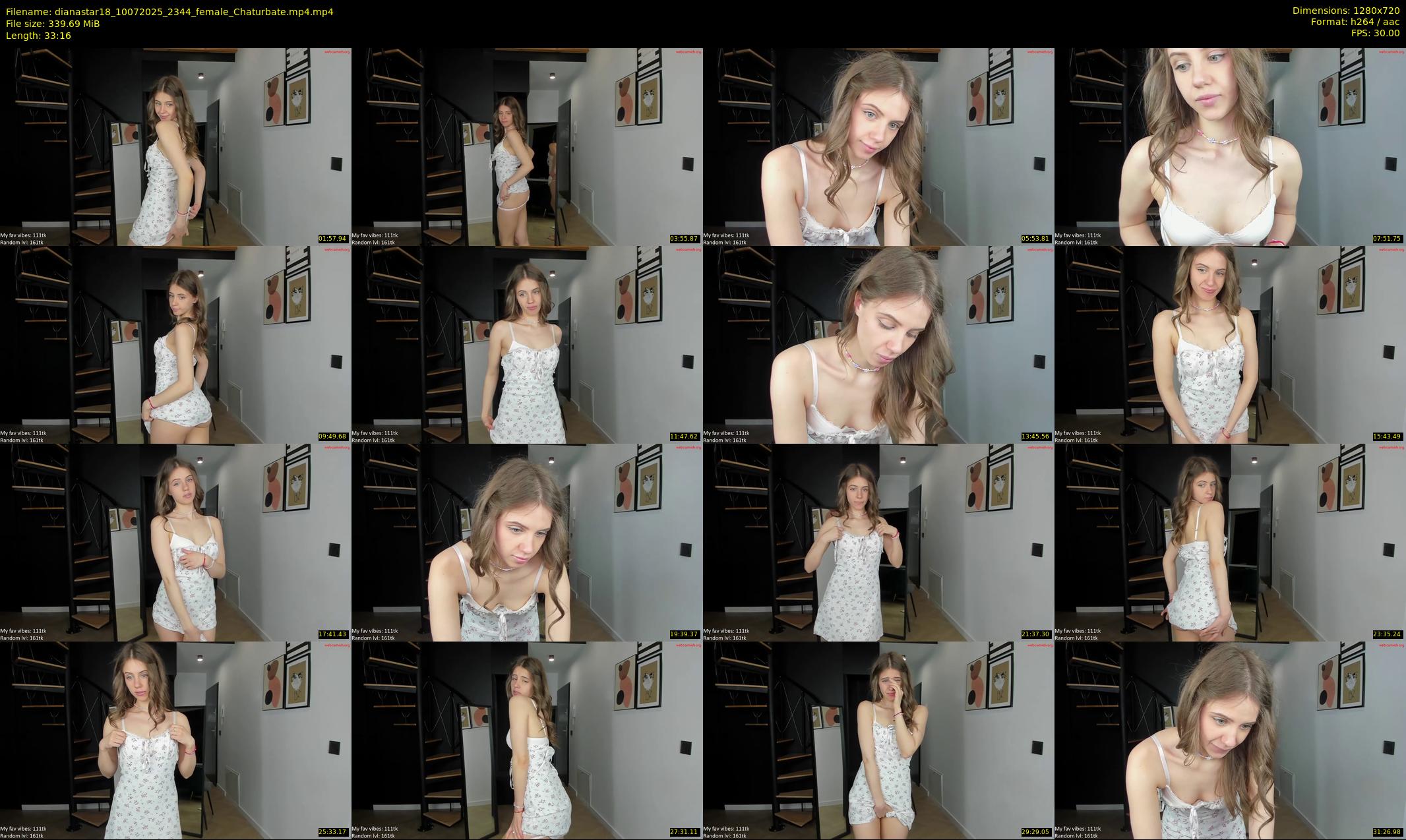 dianastar18 — 34 minute Chaturbate female cam show recording, 720p, Jul 10, 2025