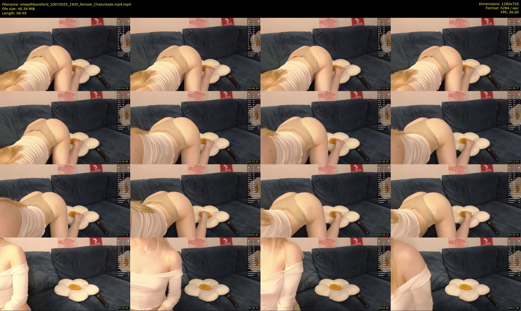 elswythbareford — 7 minute Chaturbate female cam show recording, 720p, Jul 10, 2025