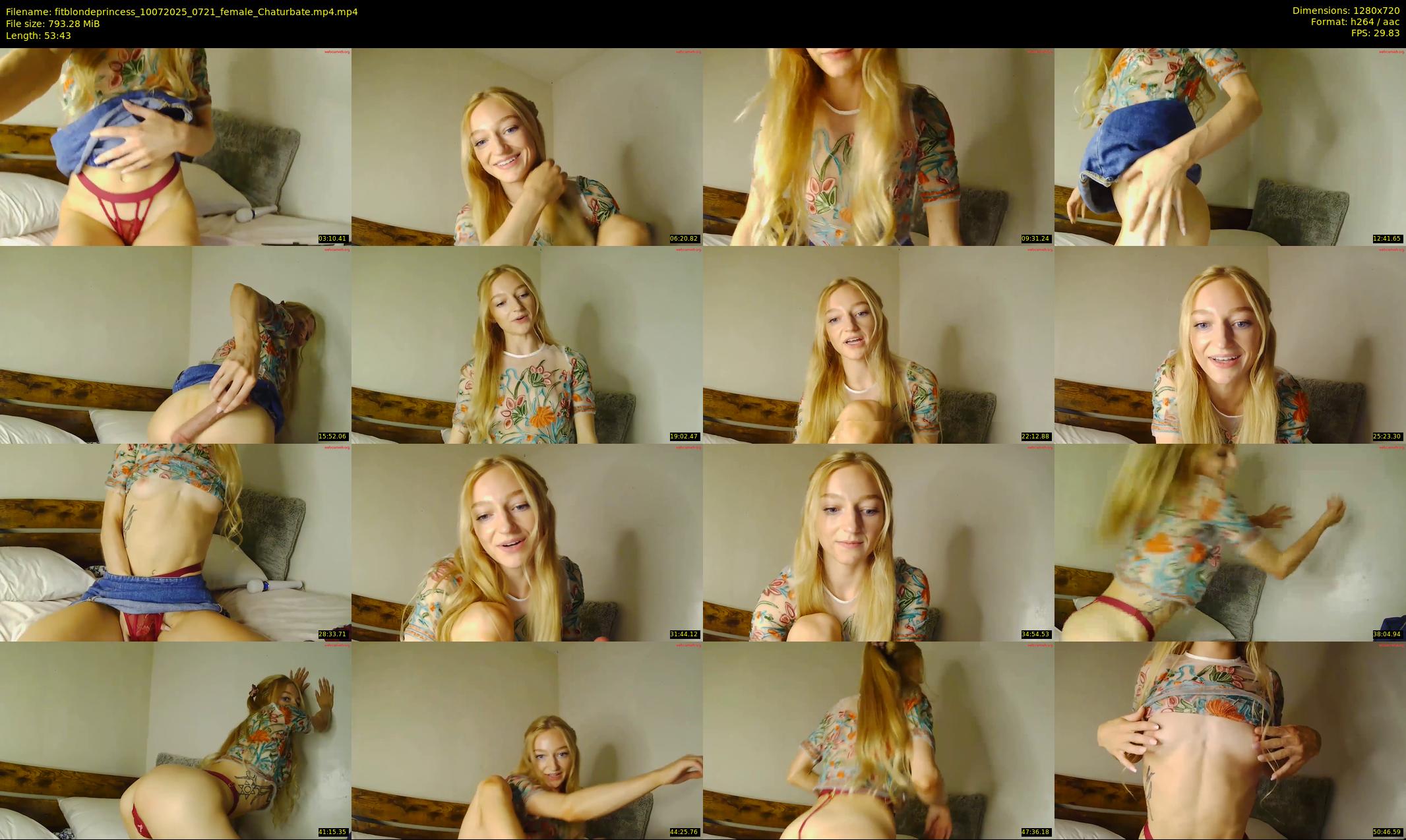 fitblondeprincess — 54 minute Chaturbate female cam show recording, 720p, Jul 10, 2025