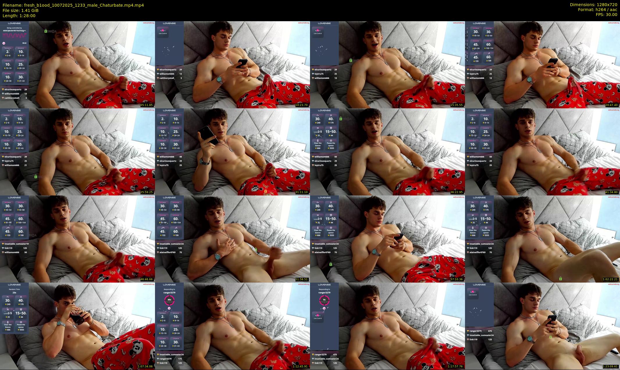 fresh_b1ood — 88 minute Chaturbate male cam show recording, 720p, Jul 10, 2025