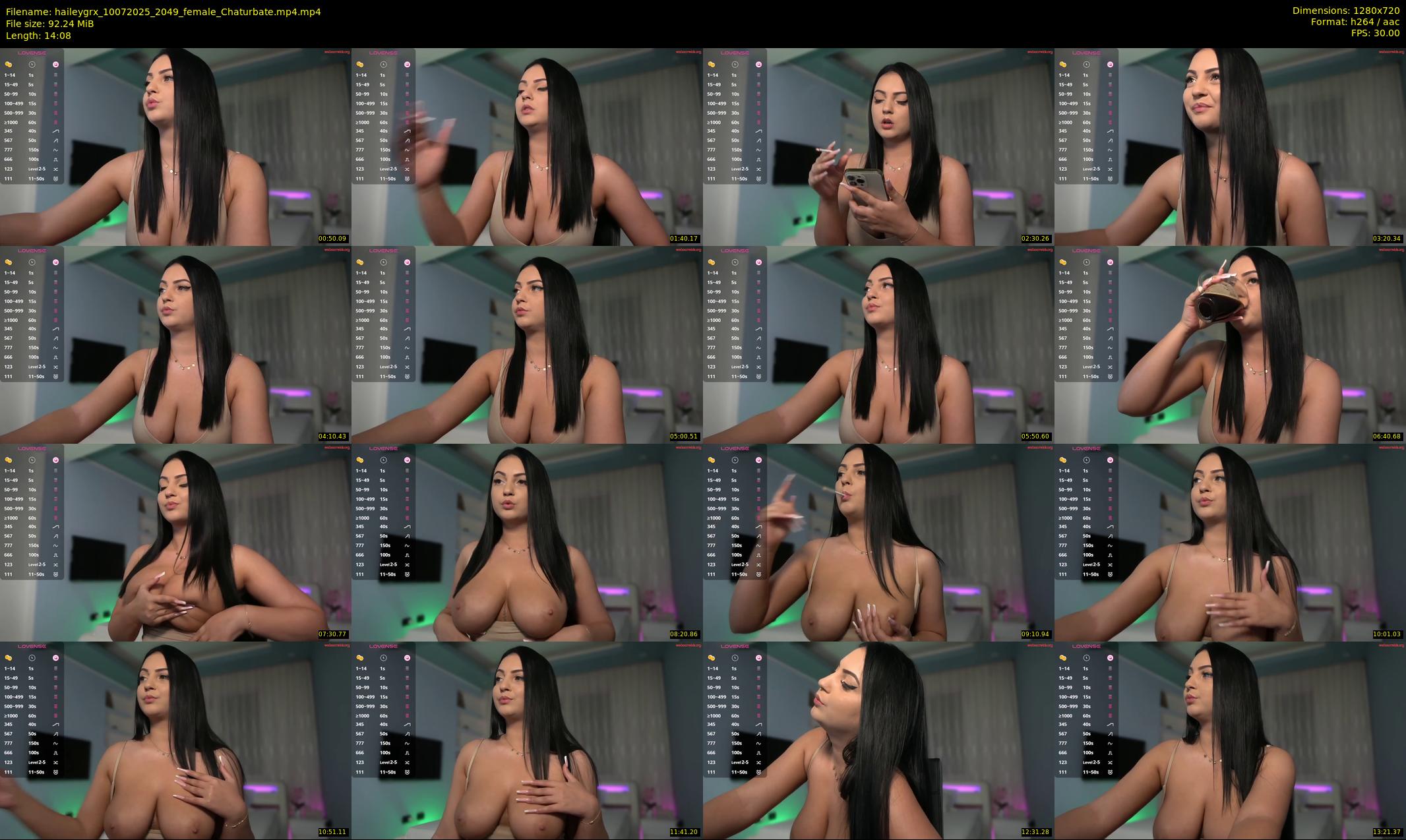 haileygrx — 15 minute Chaturbate female cam show recording, 720p, Jul 10, 2025