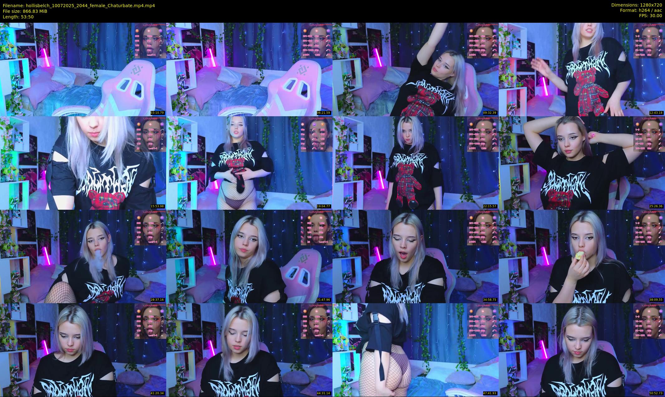 hollisbelch — 54 minute Chaturbate female cam show recording, 720p, Jul 10, 2025