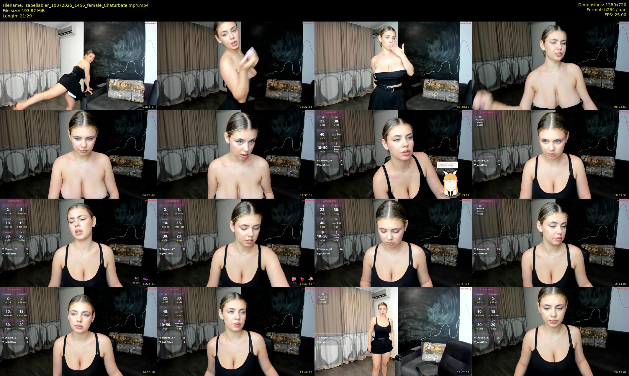 isabellabler — 22 minute Chaturbate female cam show recording, 720p, Jul 10, 2025