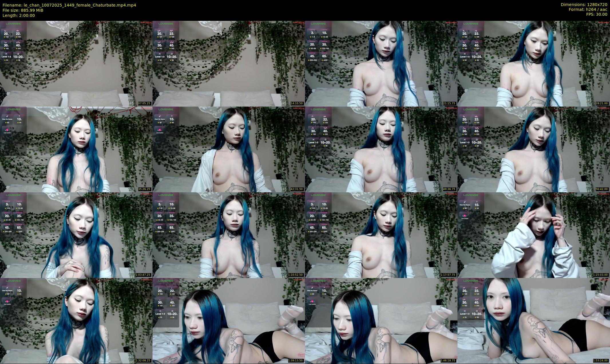 le_chan — 120 minute Chaturbate female cam show recording, 720p, Jul 10, 2025
