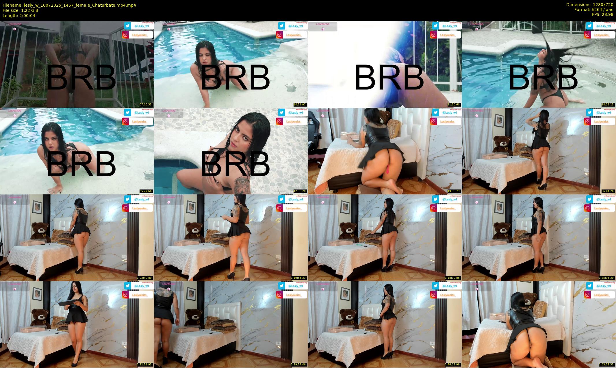 lesly_w — 121 minute Chaturbate female cam show recording, 720p, Jul 10, 2025