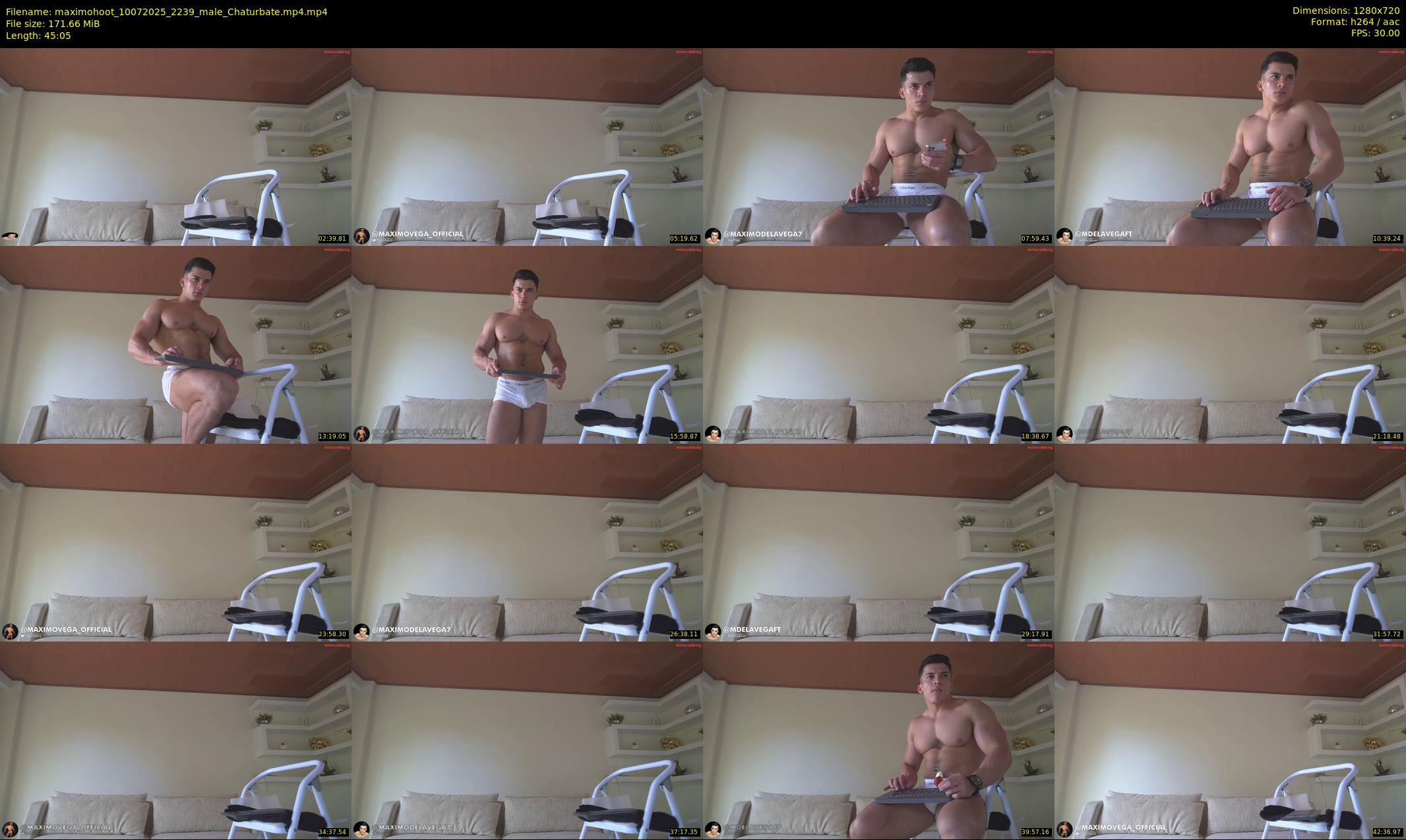 maximohoot — 46 minute Chaturbate male cam show recording, 720p, Jul 10, 2025
