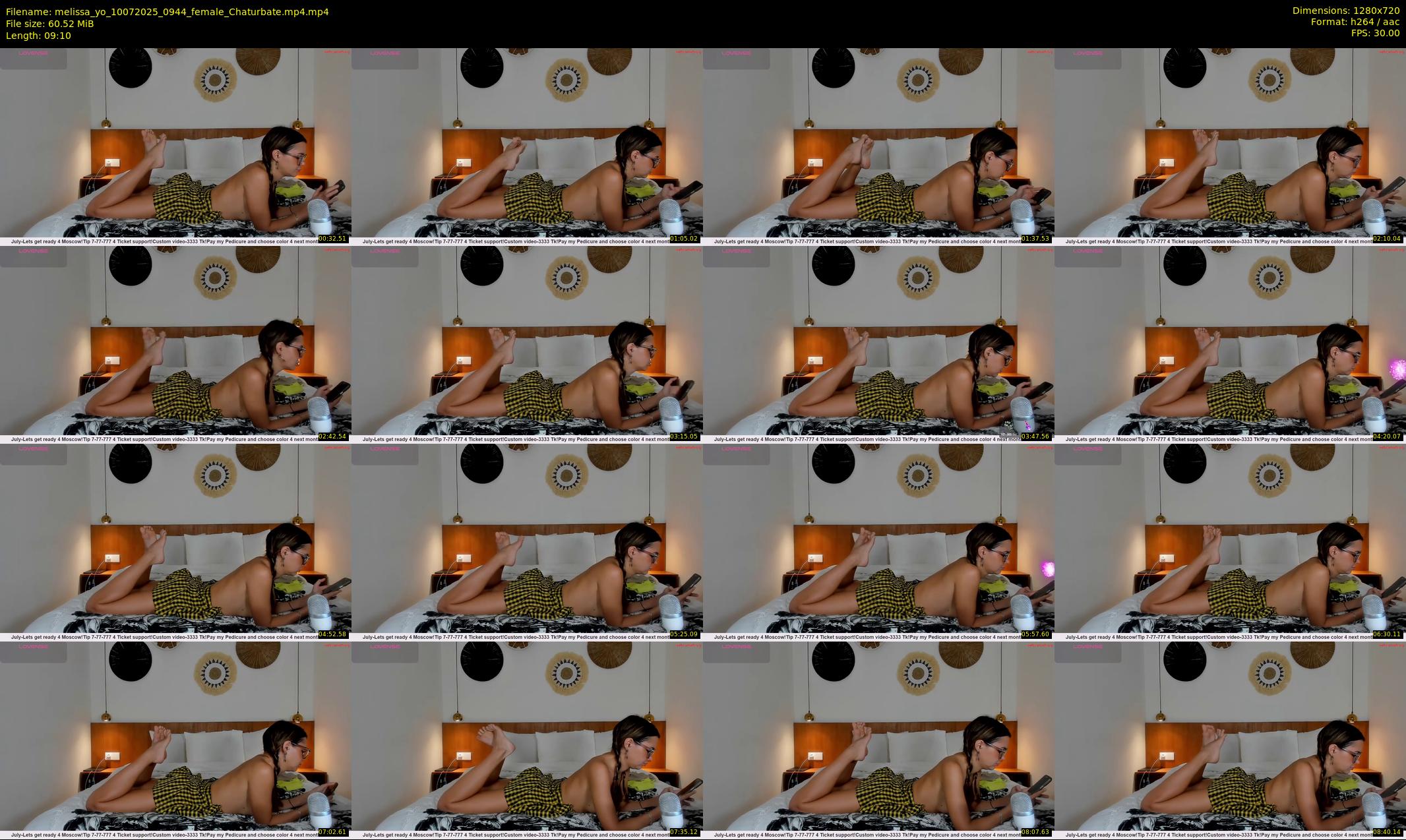 melissa_yo — 10 minute Chaturbate female cam show recording, 720p, Jul 10, 2025