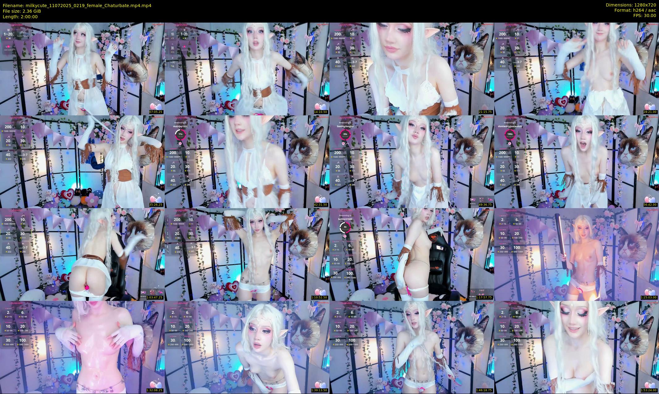 milkycute — 120 minute Chaturbate female cam show recording, 720p, Jul 11, 2025