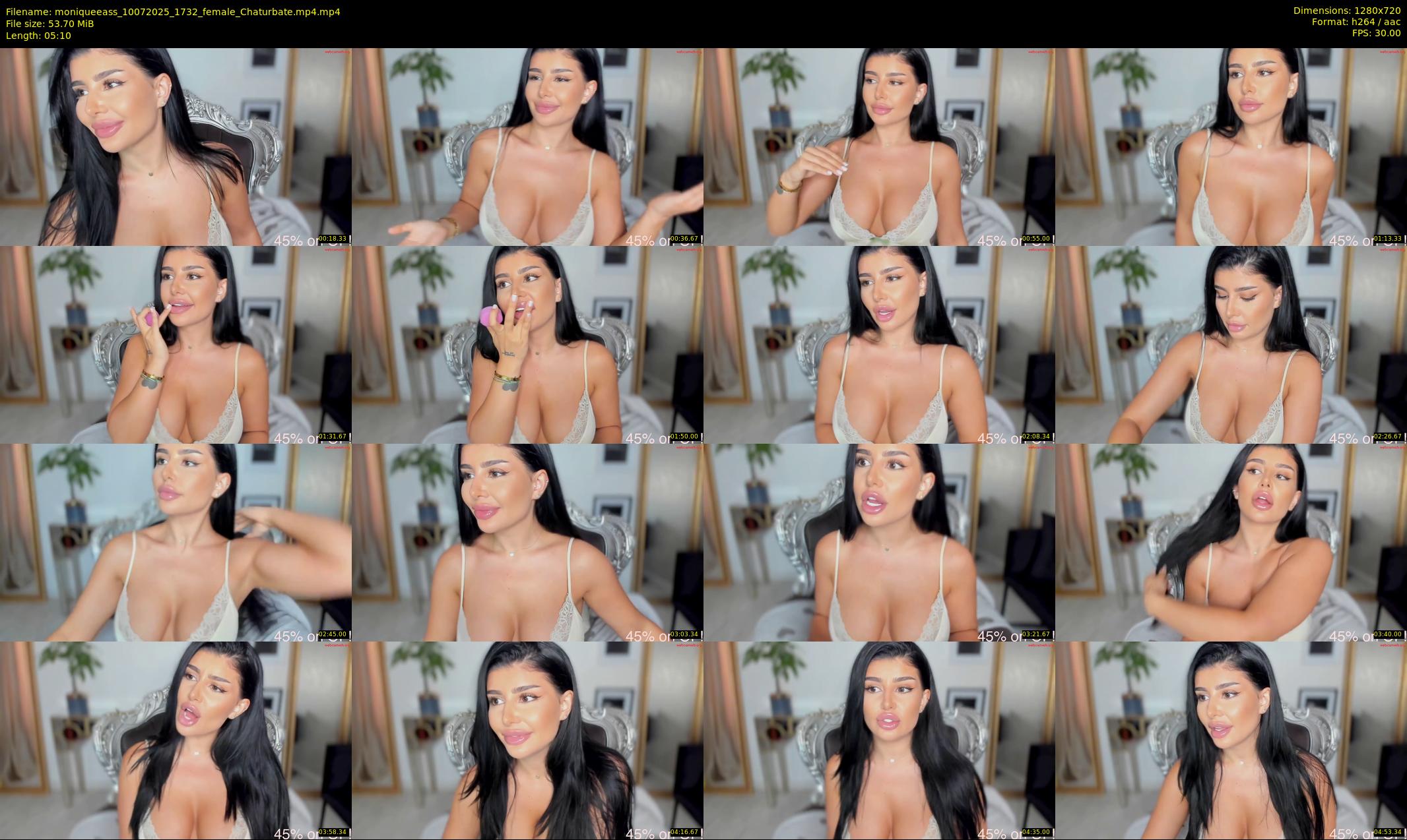 moniqueeass — 6 minute Chaturbate female cam show recording, 720p, Jul 10, 2025