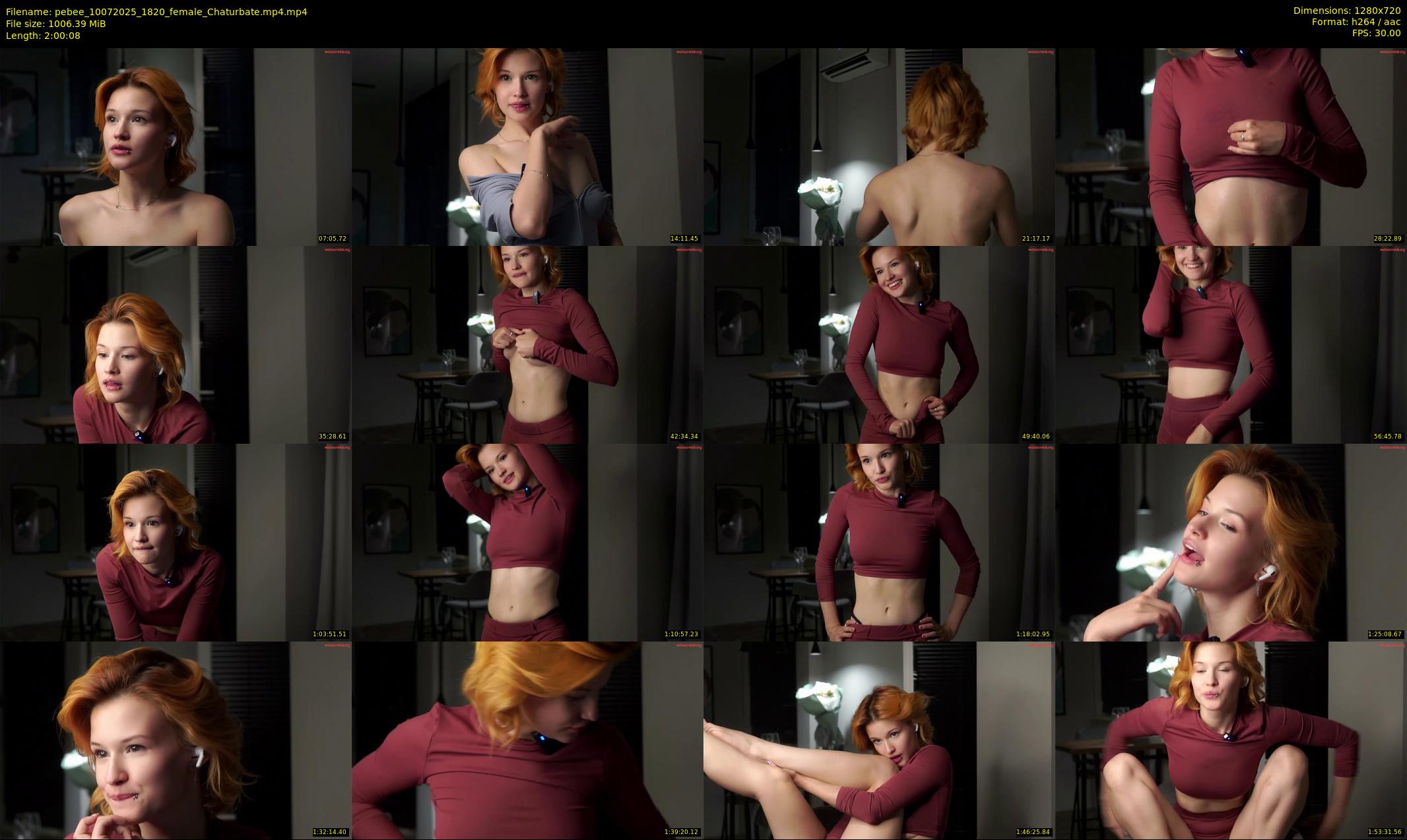 pebee — 121 minute Chaturbate female cam show recording, 720p, Jul 10, 2025