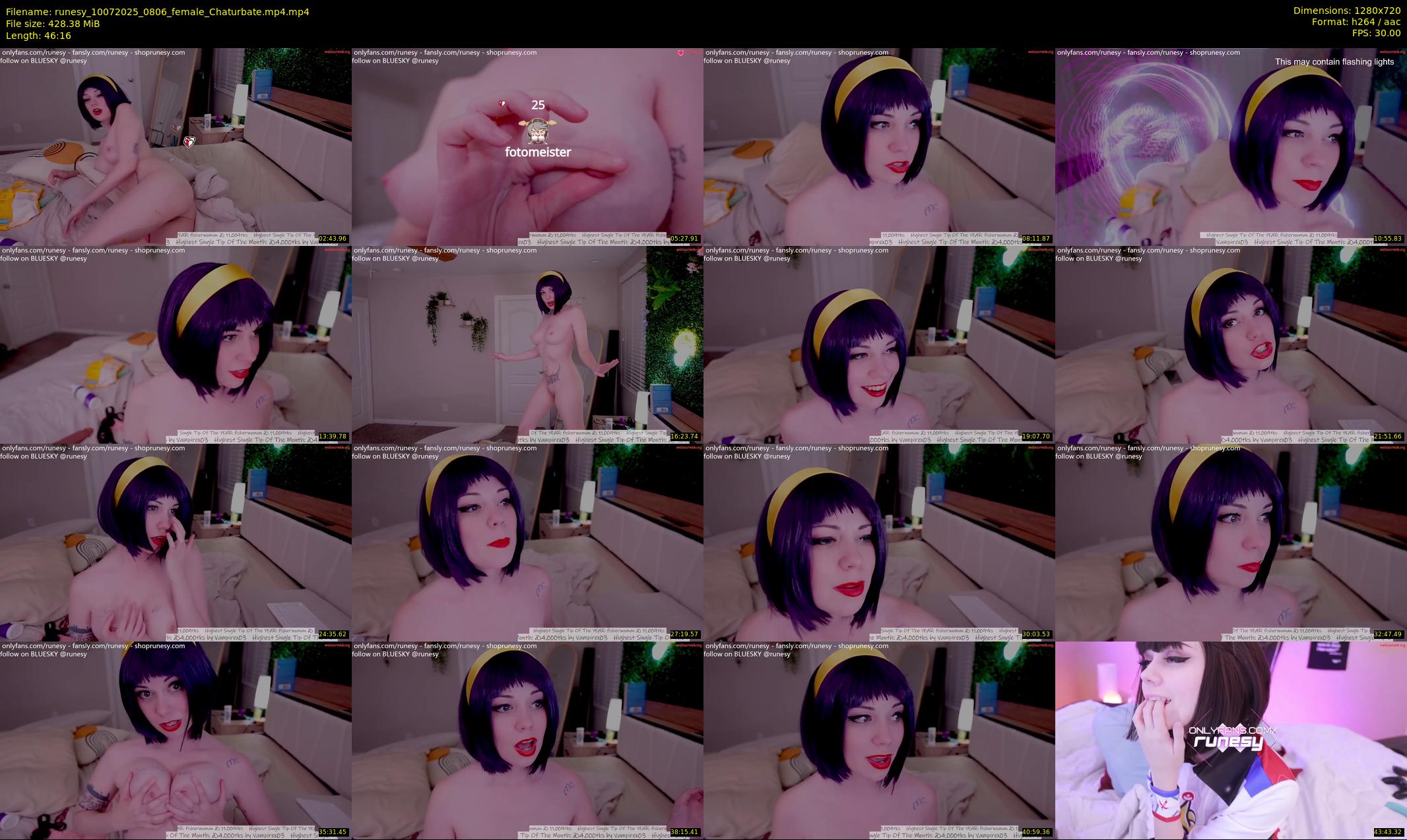 runesy — 47 minute Chaturbate female cam show recording, 720p, Jul 10, 2025