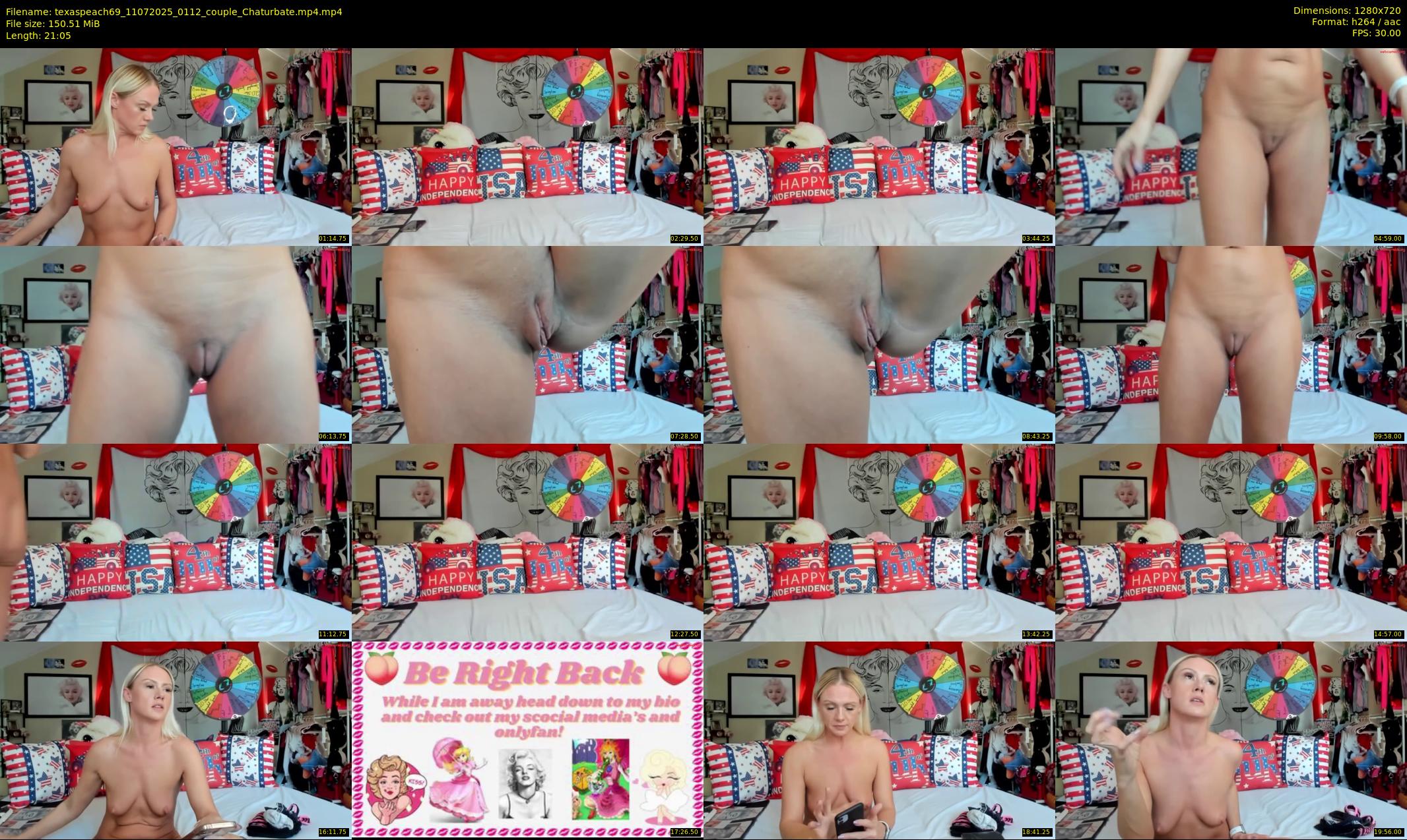 texaspeach69 — 22 minute Chaturbate female cam show recording, 720p, Jul 11, 2025