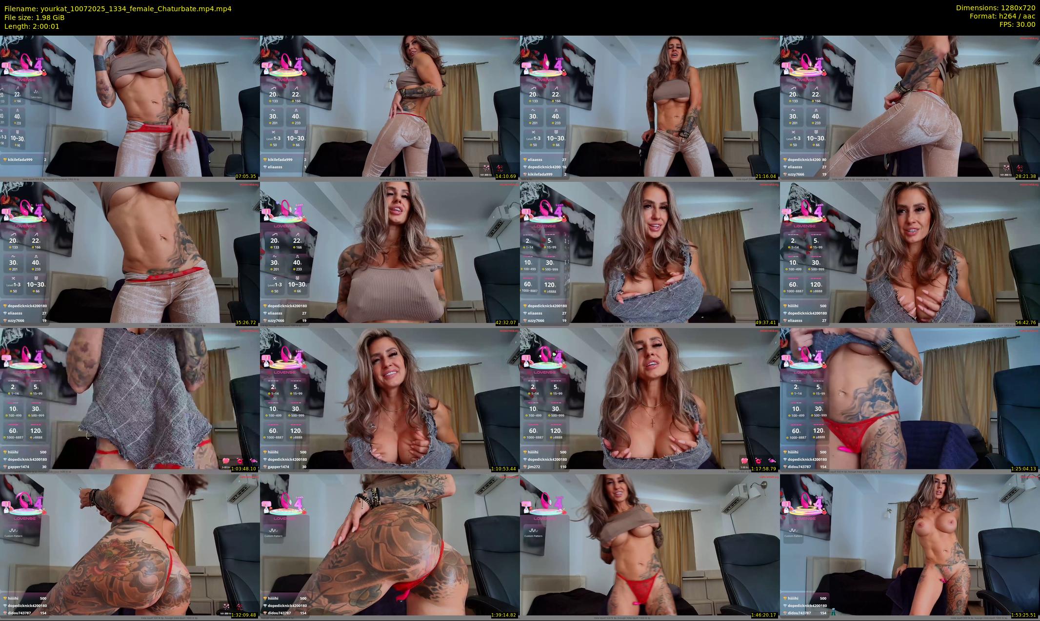 yourkat — 121 minute Chaturbate female cam show recording, 720p, Jul 10, 2025