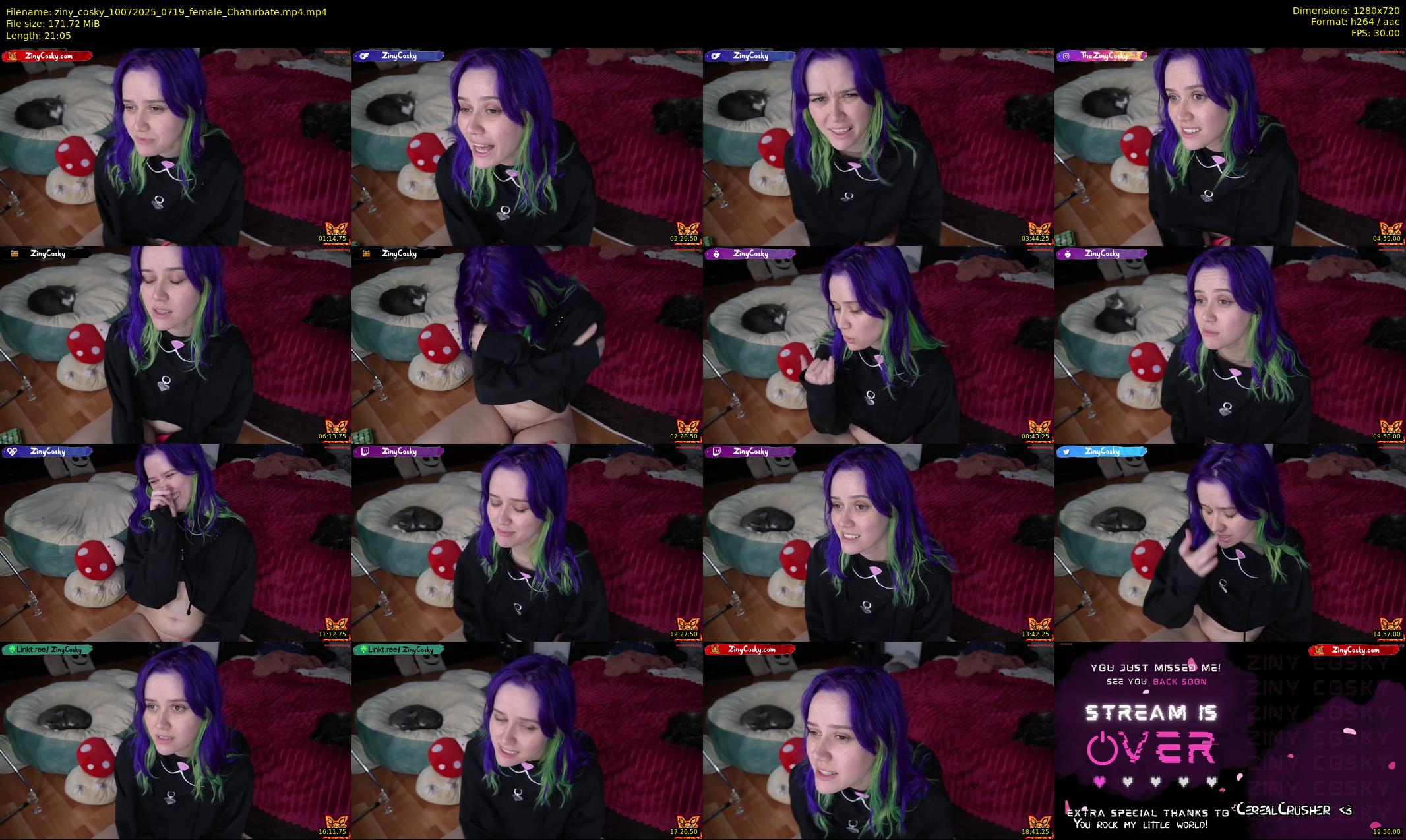 ziny_cosky — 22 minute Chaturbate female cam show recording, 720p, Jul 10, 2025