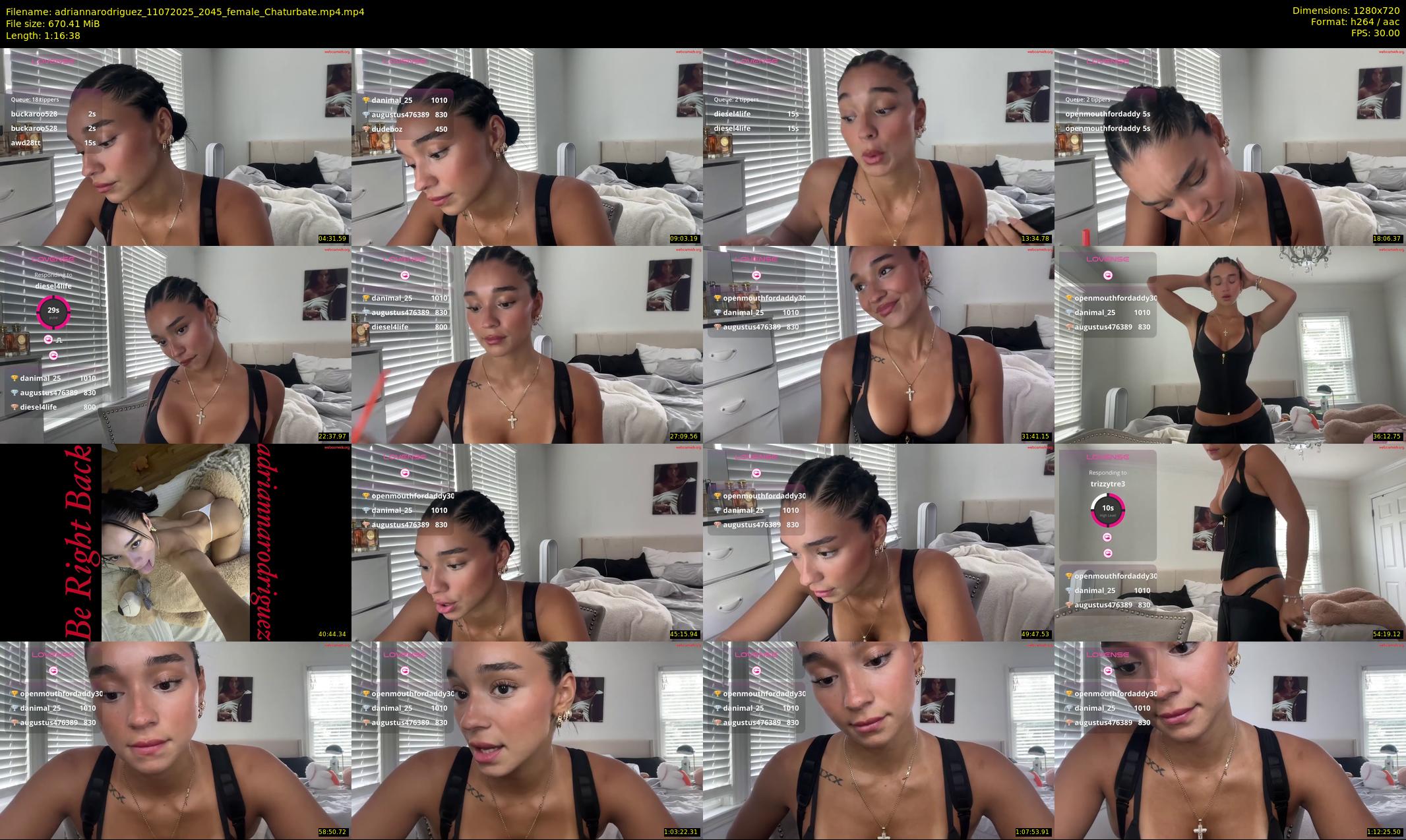 adriannarodriguez — 77 minute Chaturbate female cam show recording, 720p, Jul 11, 2025