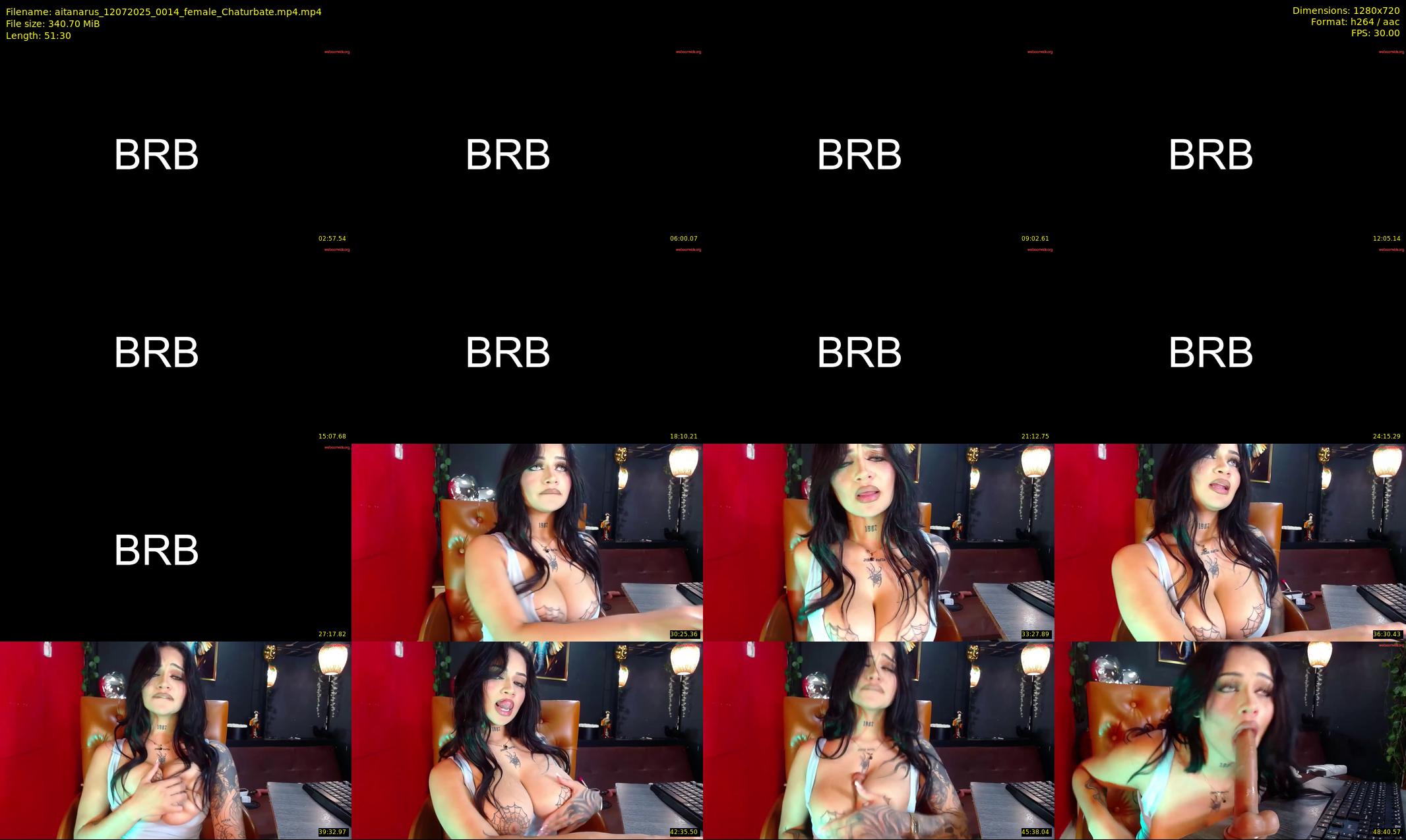 aitanarus — 52 minute Chaturbate female cam show recording, 720p, Jul 12, 2025