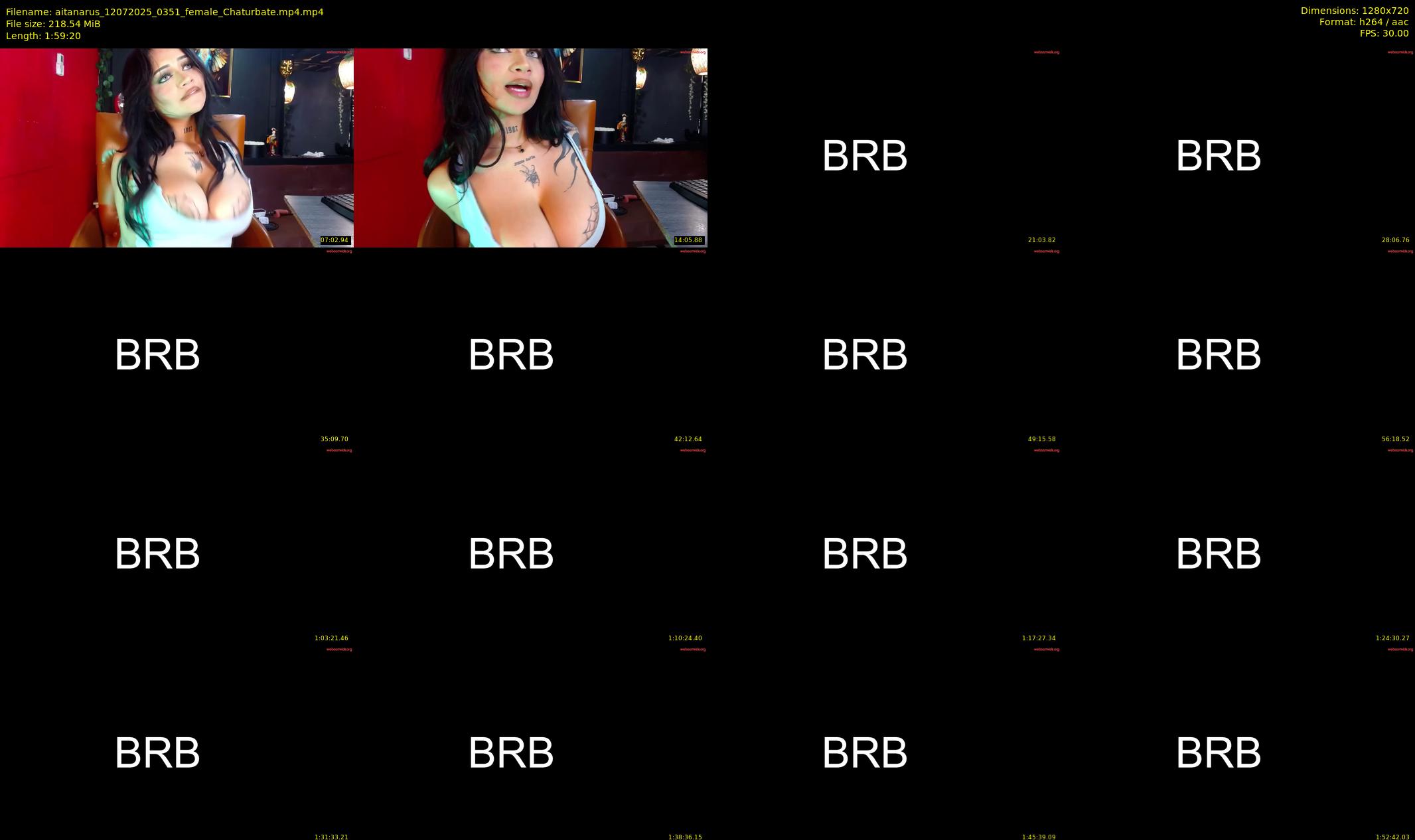 aitanarus — 120 minute Chaturbate female cam show recording, 720p, Jul 12, 2025