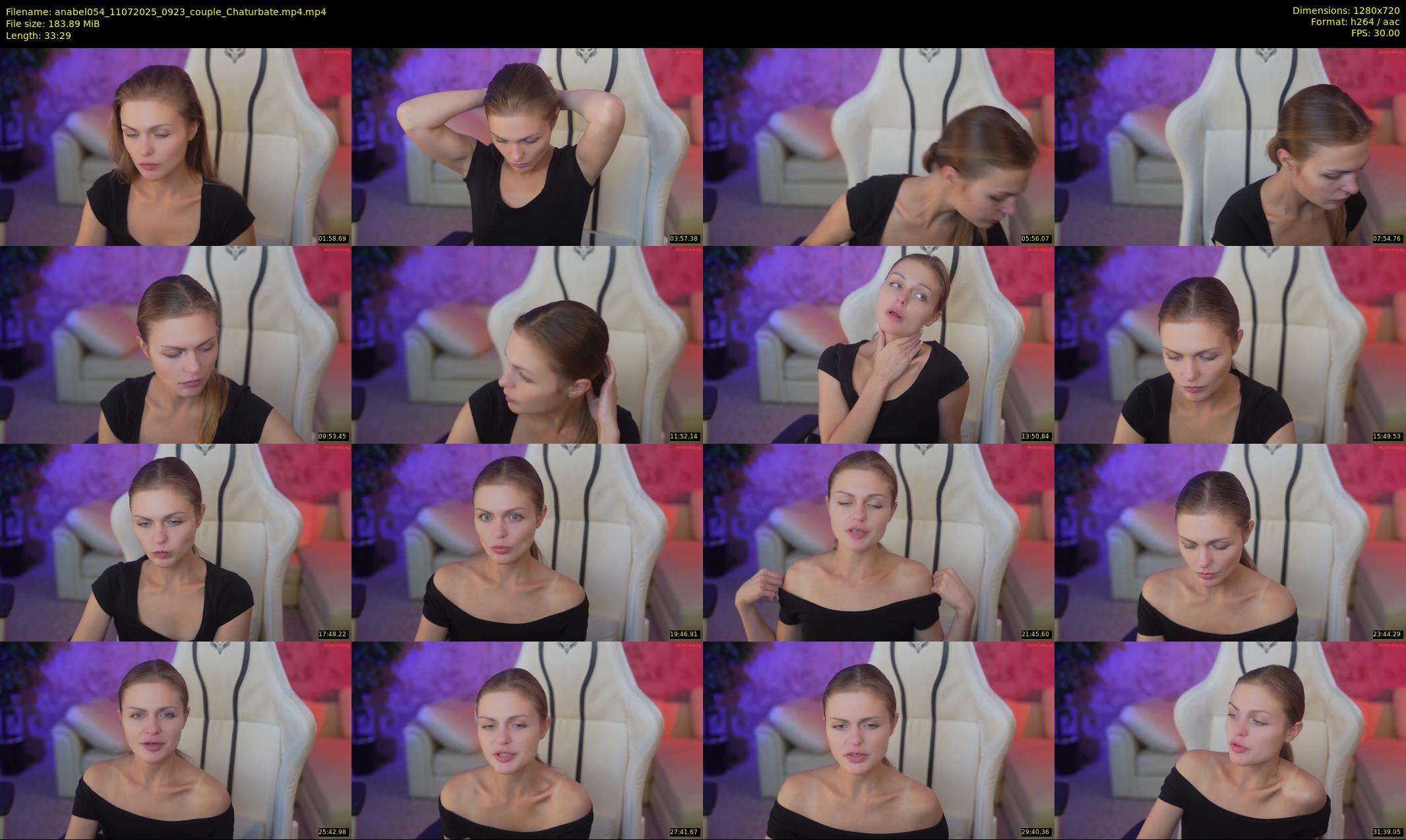 anabel054 — 34 minute Chaturbate female cam show recording, 720p, Jul 11, 2025