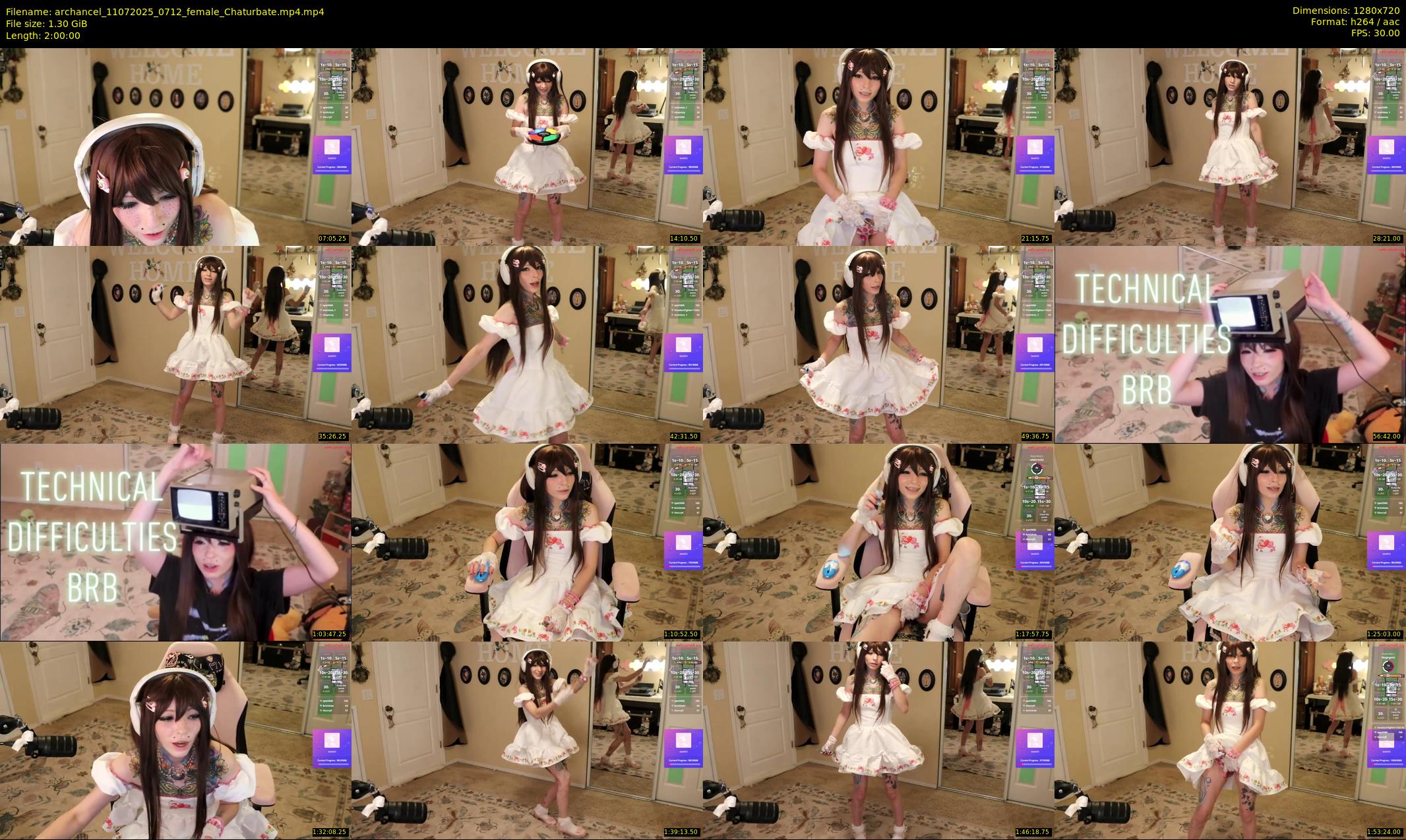 archancel — 120 minute Chaturbate female cam show recording, 720p, Jul 11, 2025