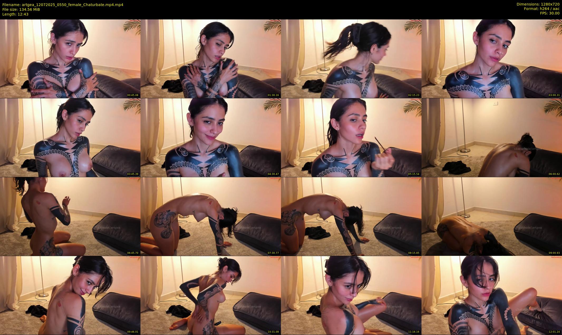 artgea — 13 minute Chaturbate female cam show recording, 720p, Jul 12, 2025