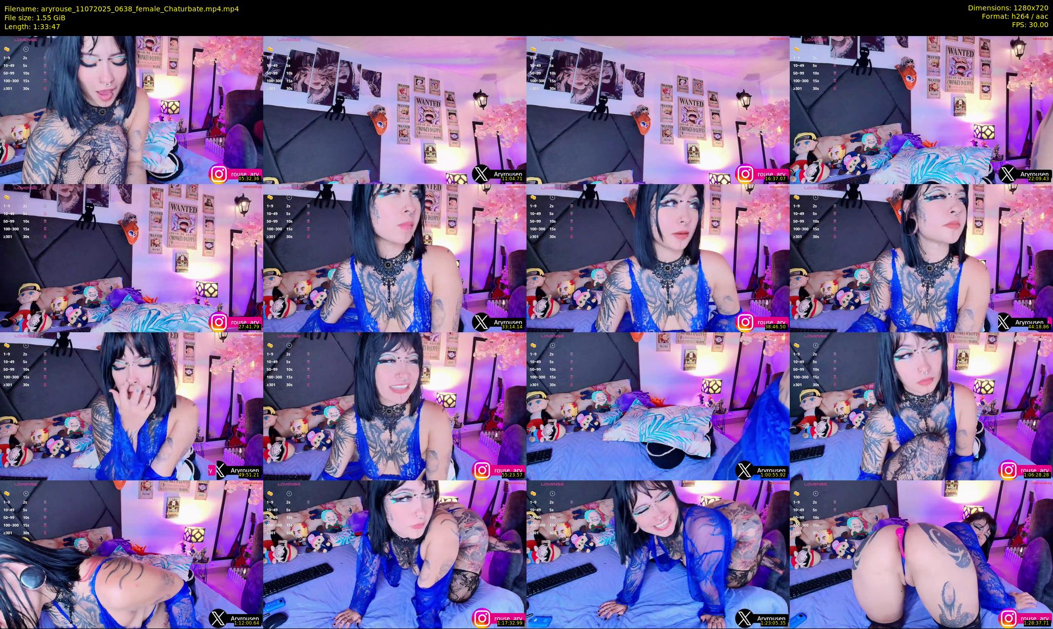 aryrouse — 94 minute Chaturbate female cam show recording, 720p, Jul 11, 2025