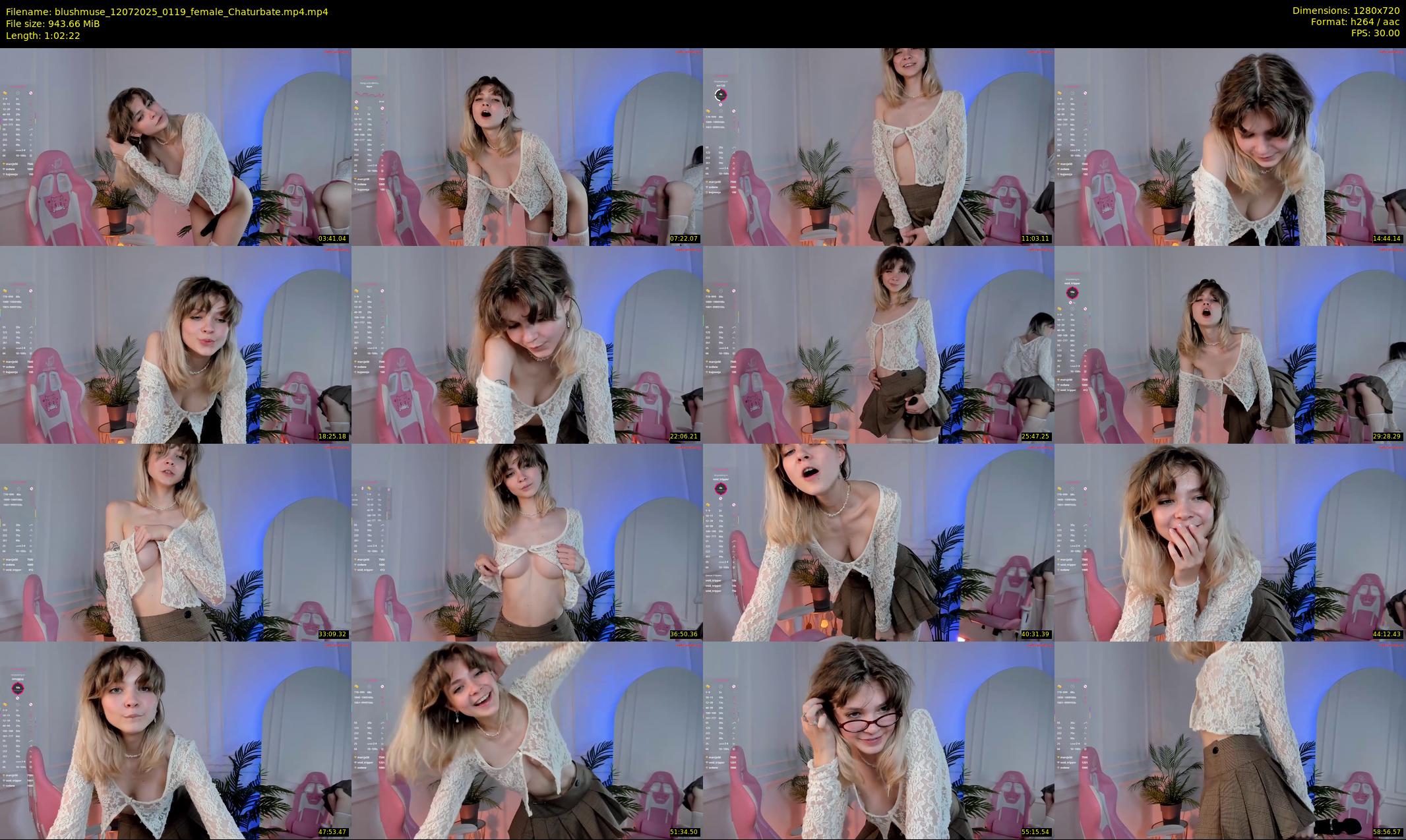 blushmuse — 63 minute Chaturbate female cam show recording, 720p, Jul 12, 2025