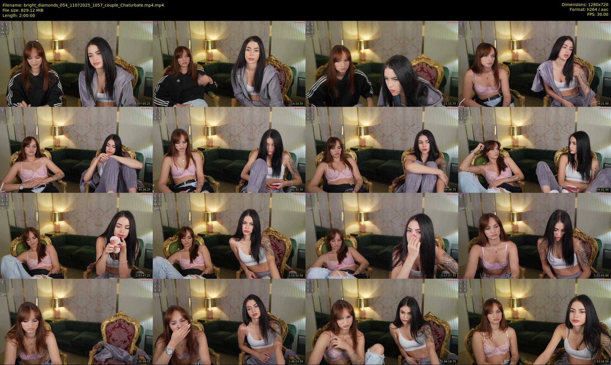 bright_diamonds_054 — 120 minute Chaturbate couple cam show recording, 720p, Jul 11, 2025